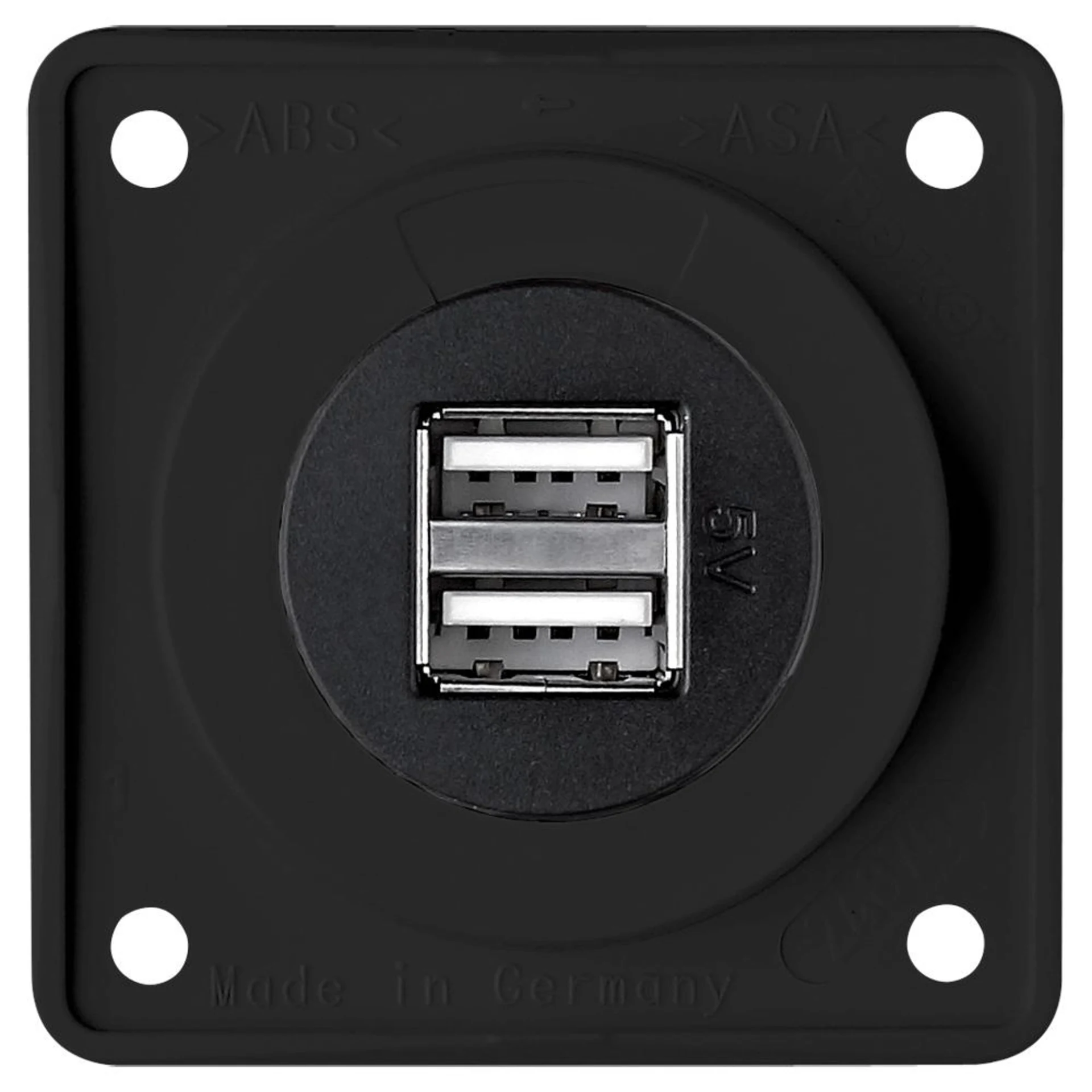 Berker Integro Flow et Pure double prise USB 12 V anthracite