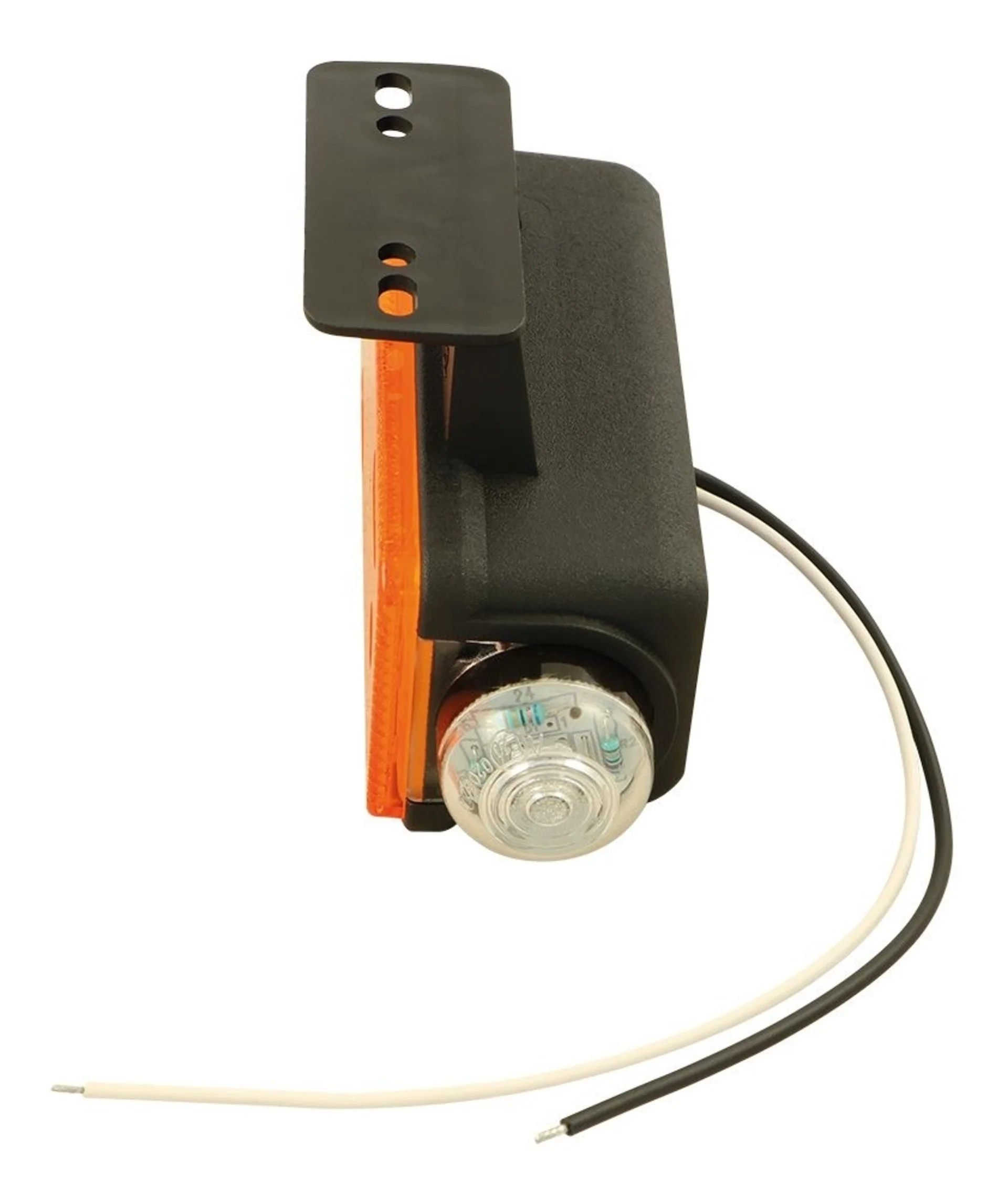 WAS - LED-Seitenmark.-und Positionsleu. weiss 136x99x55mm, IP68, rechts 12V