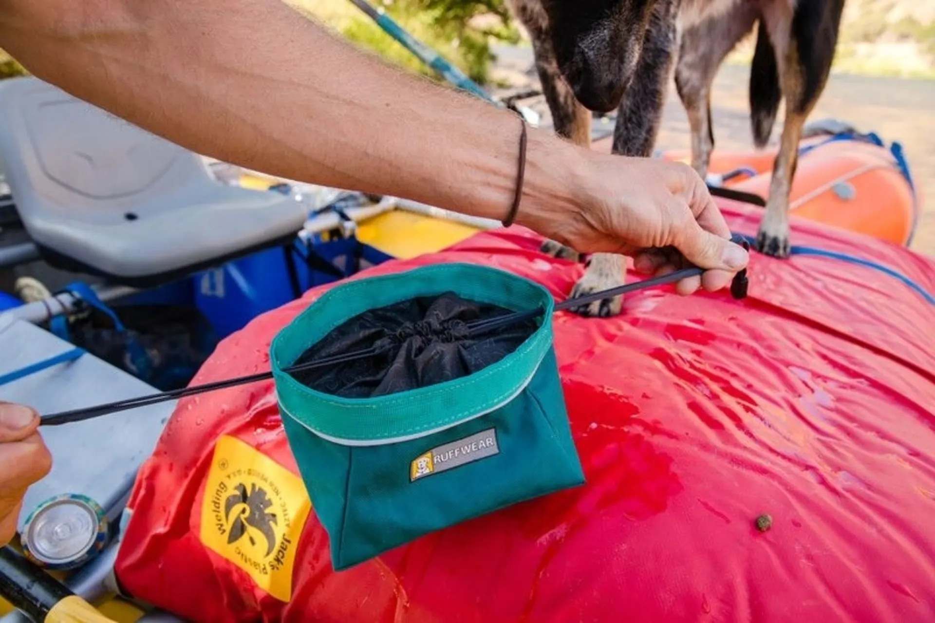 Ruffwear Quencher Cinch Top Hundenapf für unterwegs L tumalo teal