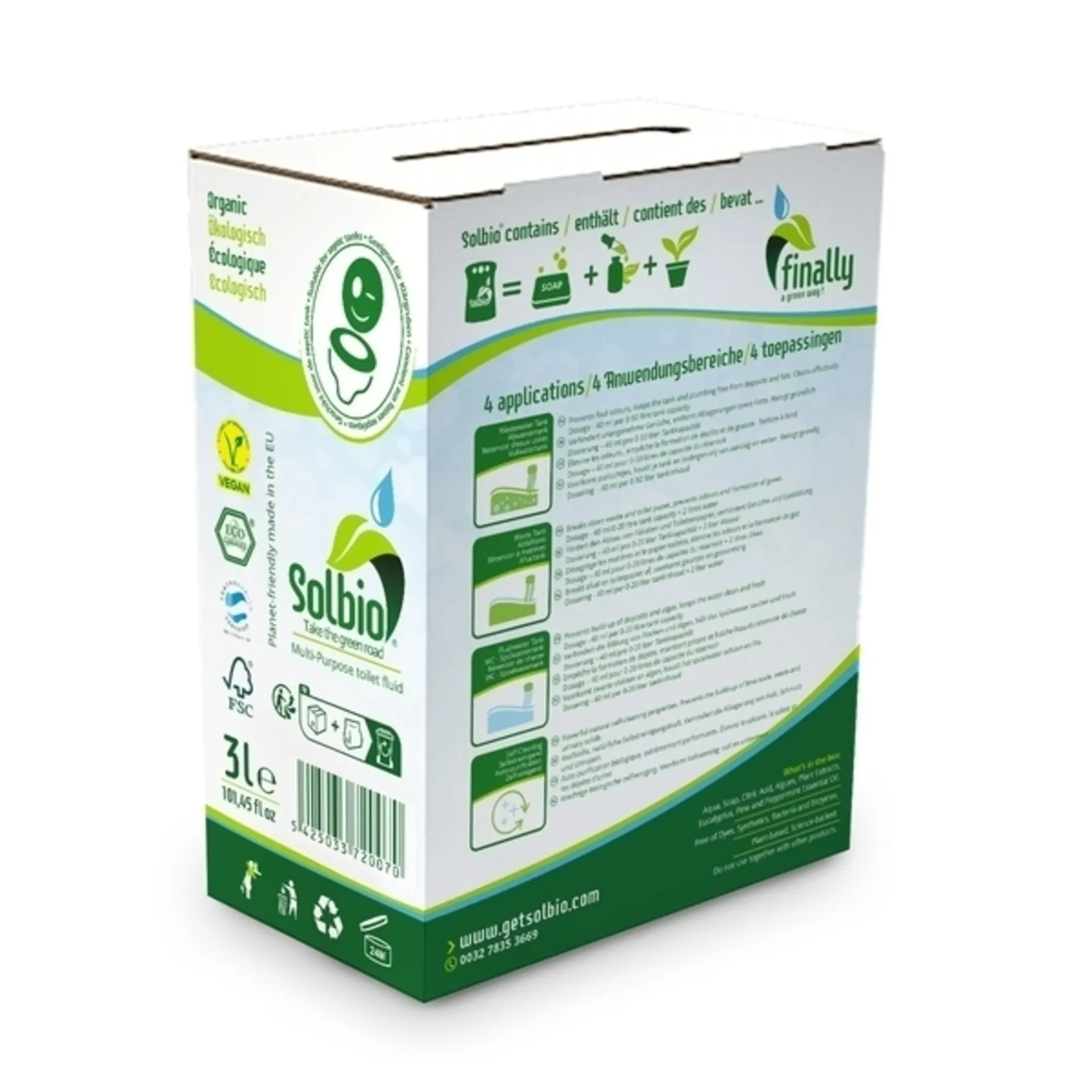 Additif sanitaire Solbio, 3,0 litres Additif sanitaire Solbio, 3,0 litres