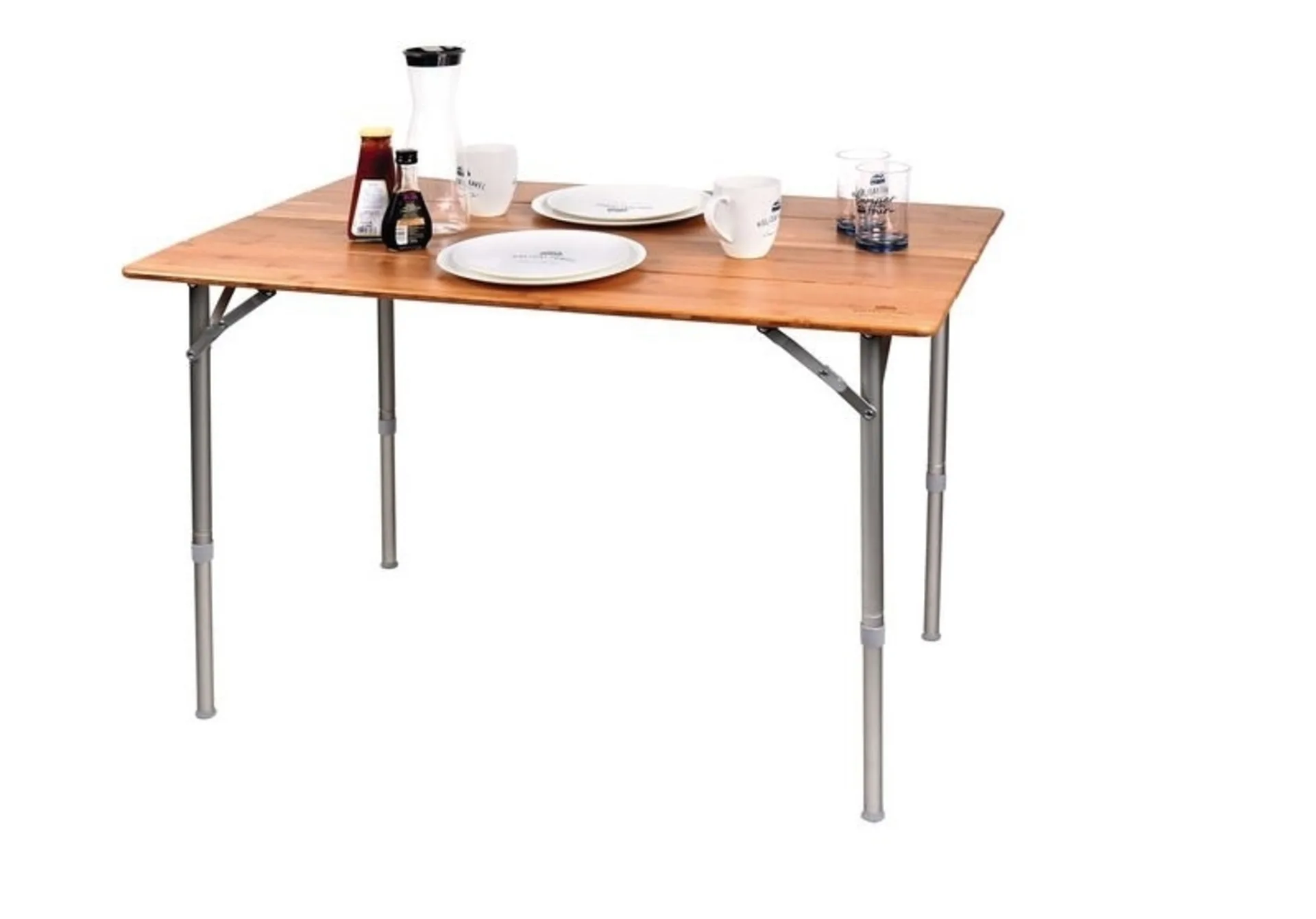 Bambus-Tisch für Minicamper und Vans - 80x60x43/65 cm