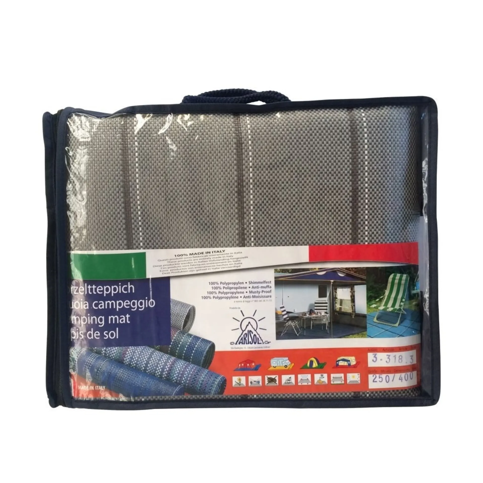 Tapis de tente Briolite Standard 250 x 600 cm, bleu marine