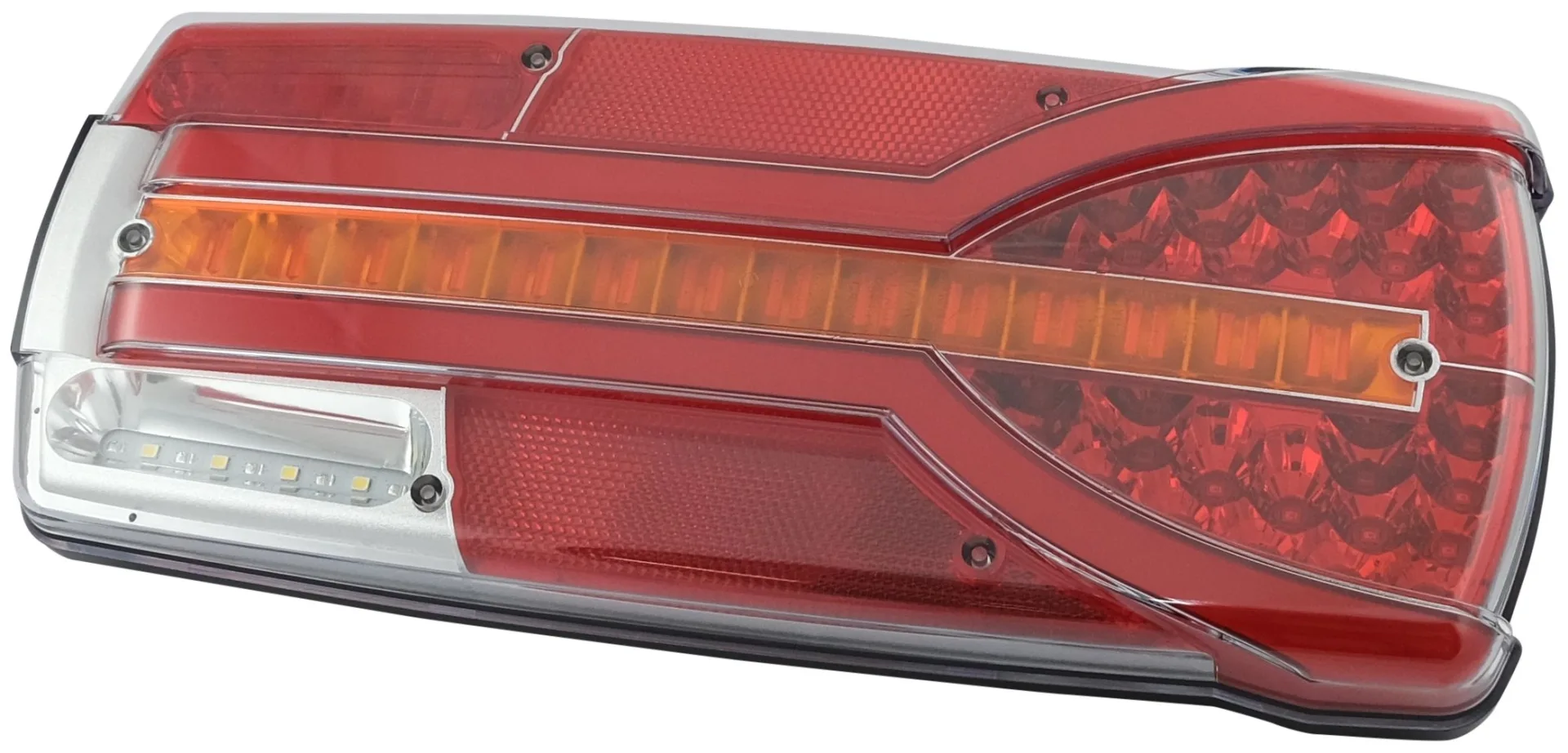Horpol - LED Schlussleuchte 12/24 V links 304 x 132 mm, IP68, dynamisches Blinklicht, IP68, Version für Bucher Municipal Horpol - LED Schlussleuchte 12/24 V links 304 x 132 mm, IP68, dynamisches Blinklicht, IP68, Version für Bucher Municipal