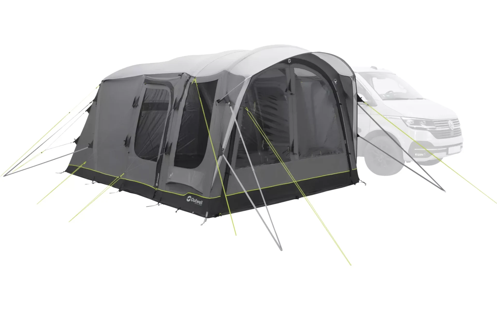 Outwell Wolfburg 450 Air Vorzelt aufblasbar für Campingbusse Grau
