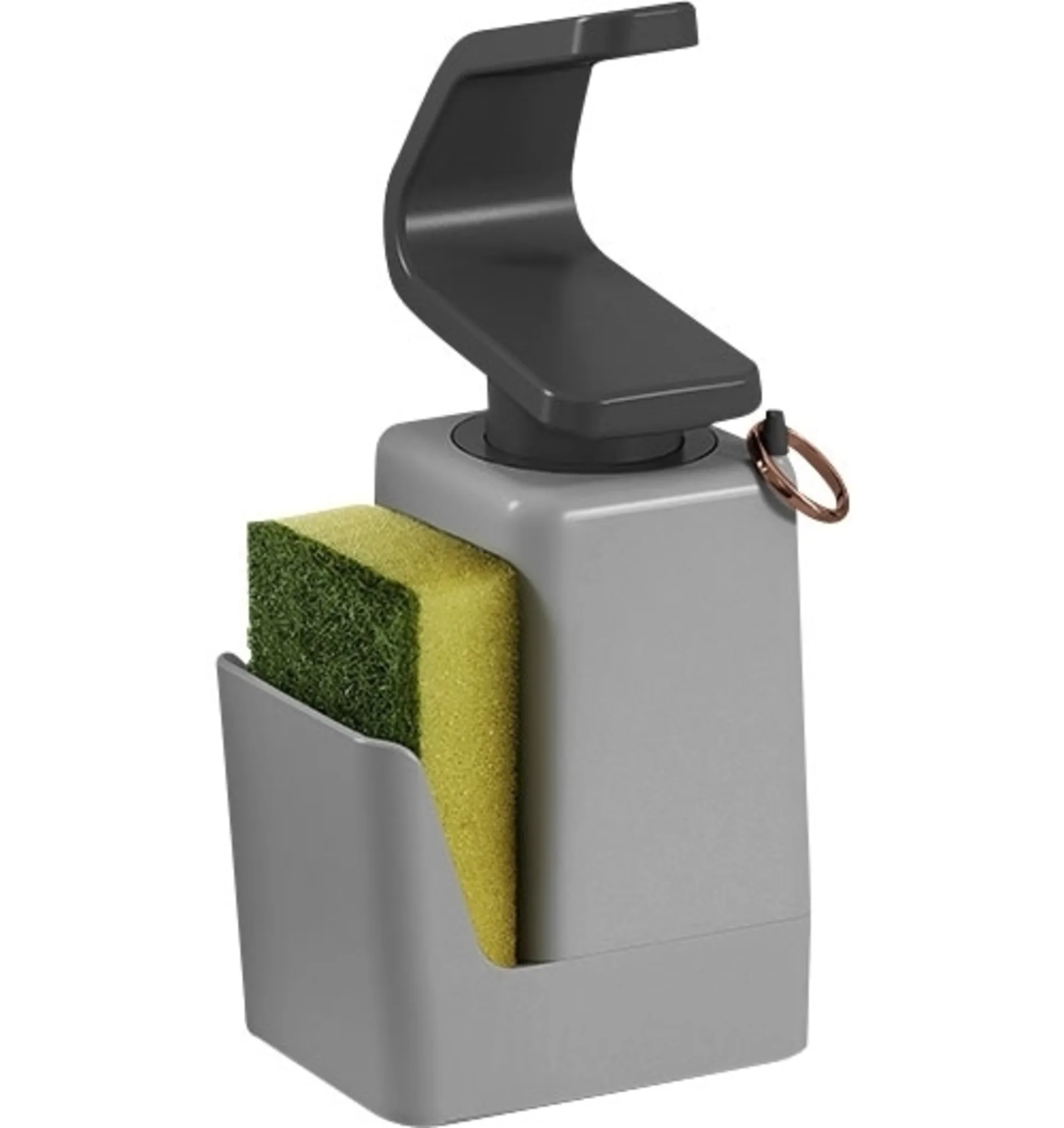 Metaltex Soap Tex Distributeur de savon 400 ml y compris éponge et support d'anneau Gris Metaltex Soap Tex Distributeur de savon 400 ml y compris éponge et support d'anneau Gris