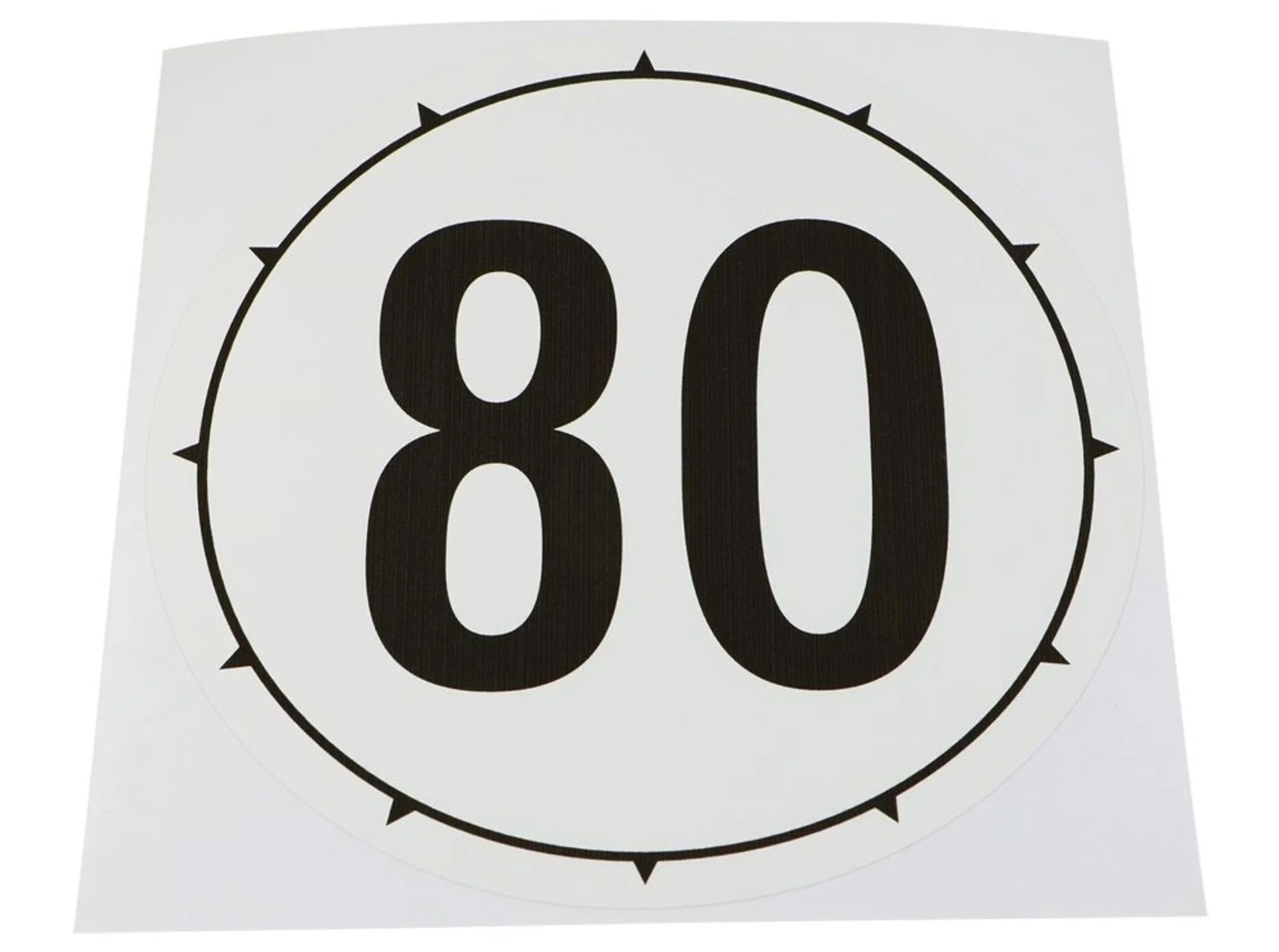 Panneau à crampons 80km/h