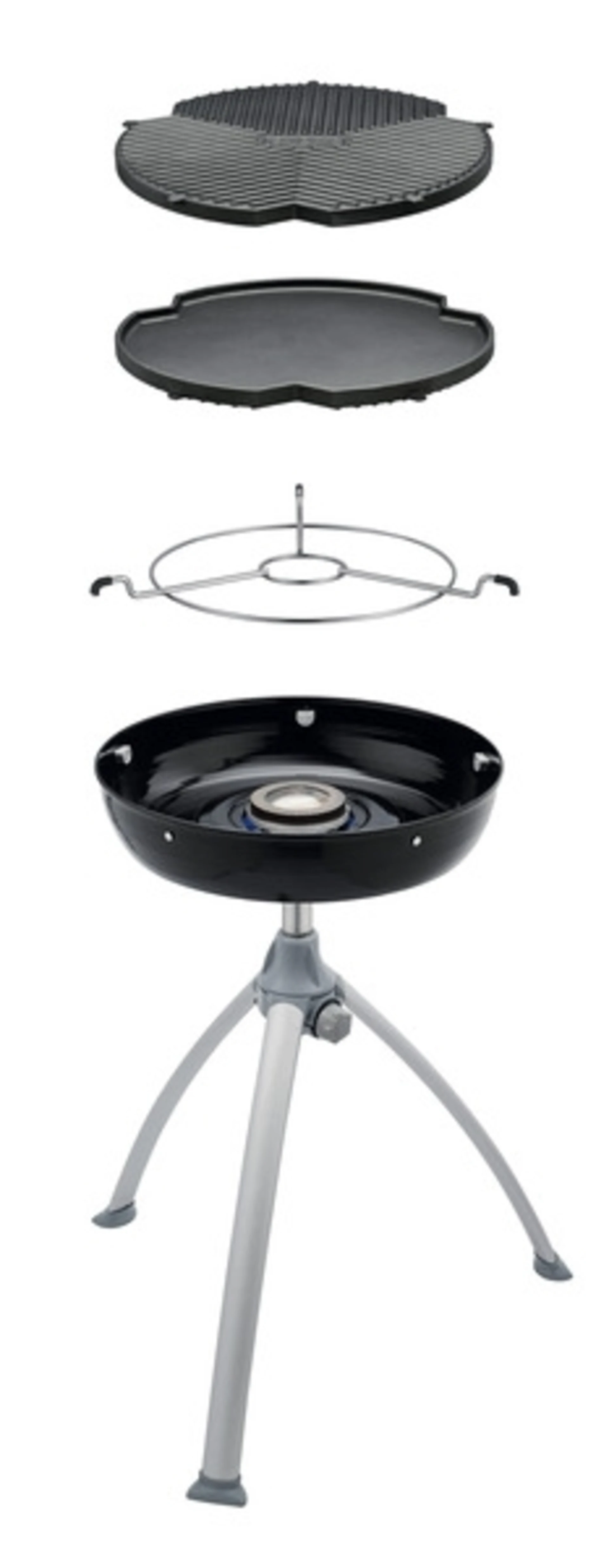 CADAC Grillogas Kit barbecue à gaz réversible avec plaque de cuisson réversible
