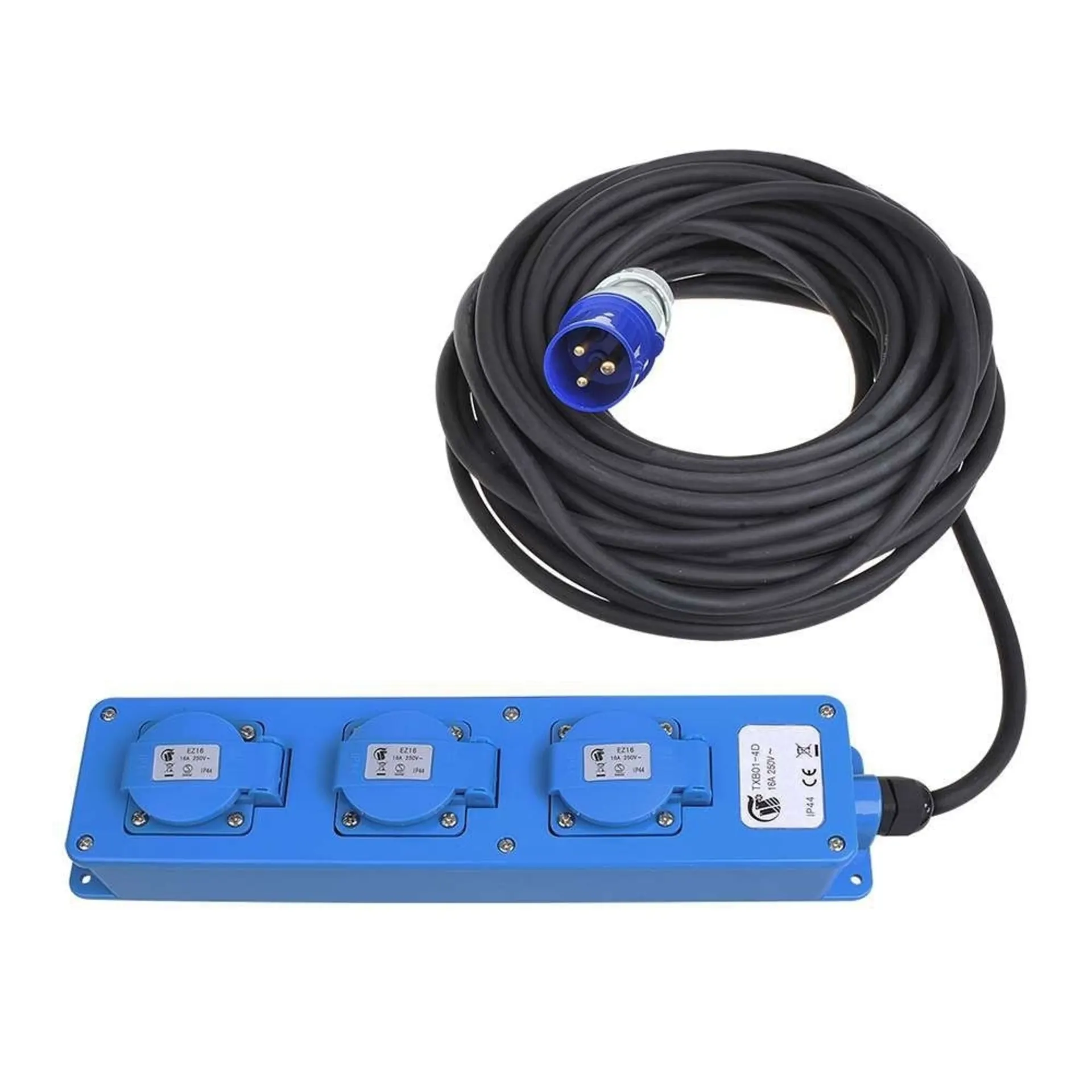 PAT CEE 3 fach Steckdosenleiste 20 Meter 2 x Schuko und 1 x 2 USB