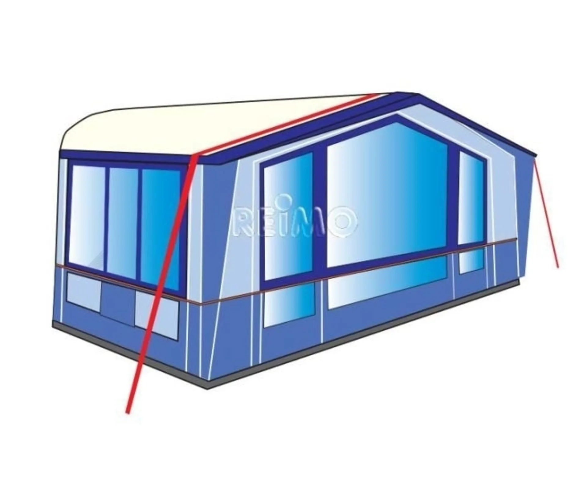 Set de sangles tempête Camp4 Arne, 11m, sangle 4cm, ressort,
