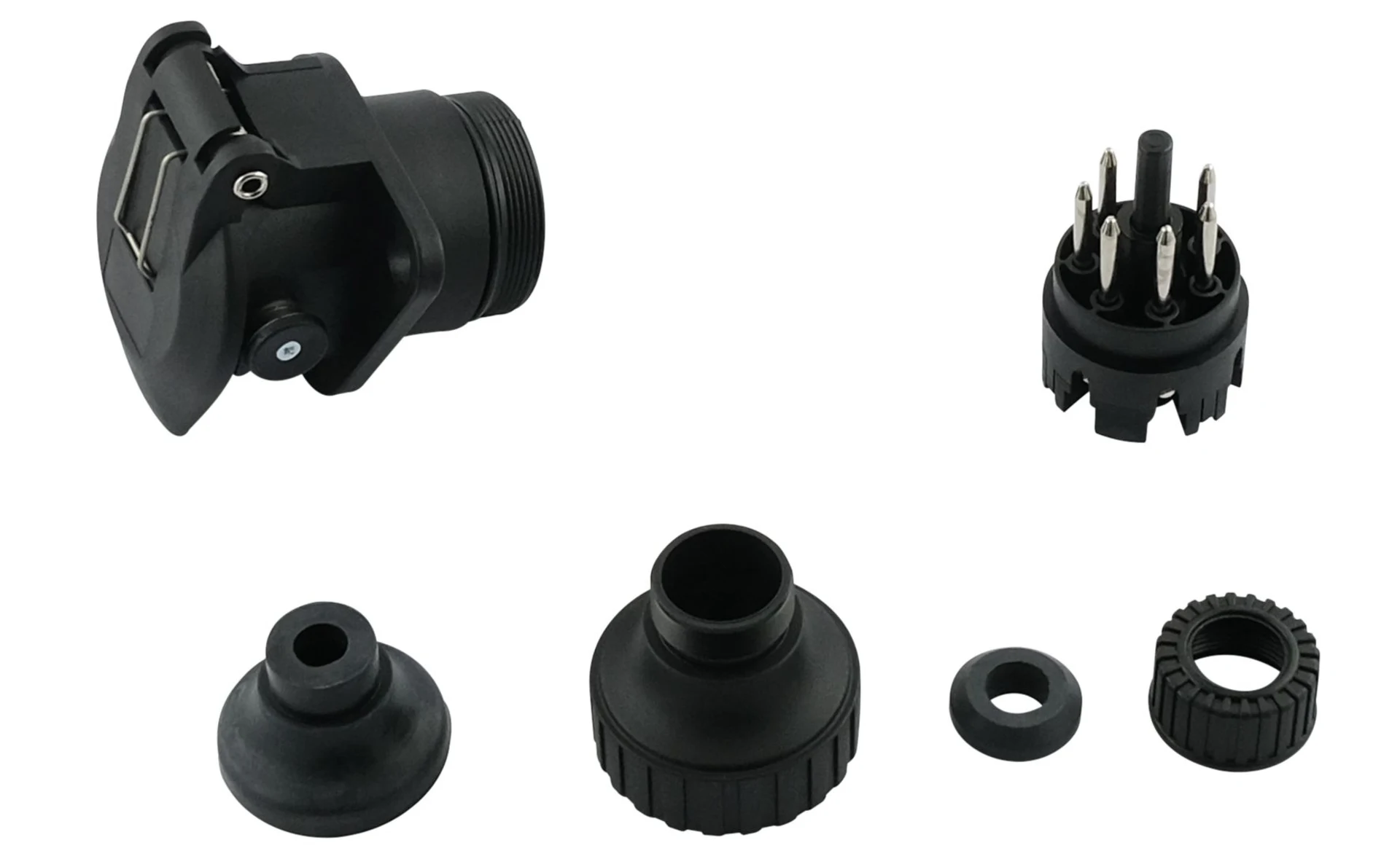 Prise ABS/EBS à 7 broches, 24 V, contacts à vis ADR/GGVS, diamètre du câble : 13,0 - 15,5 mm
