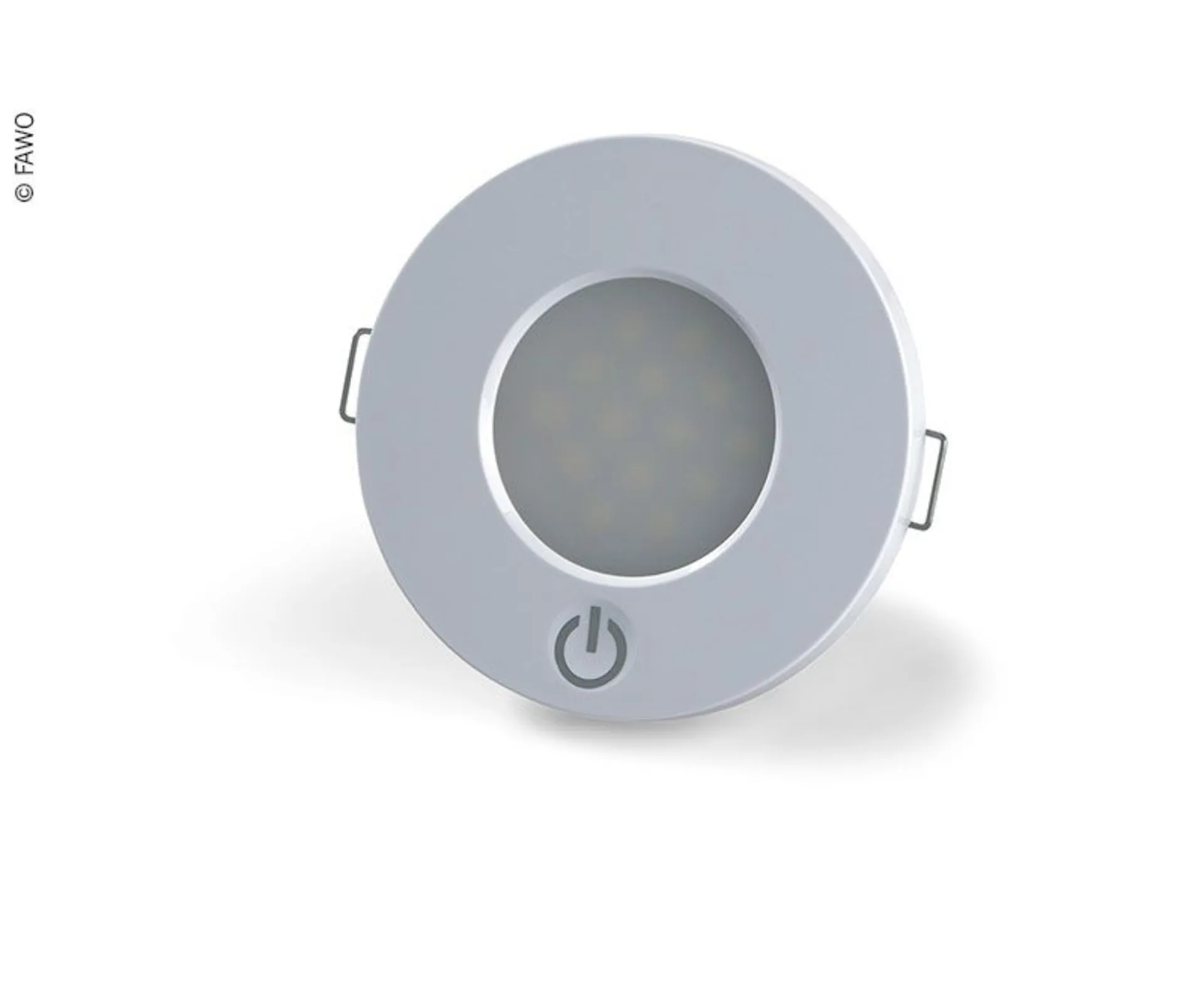 LED Einbauspot mit Touch-Schalter im Rahmen und 14 LEDs, 12V Einbauleuchte