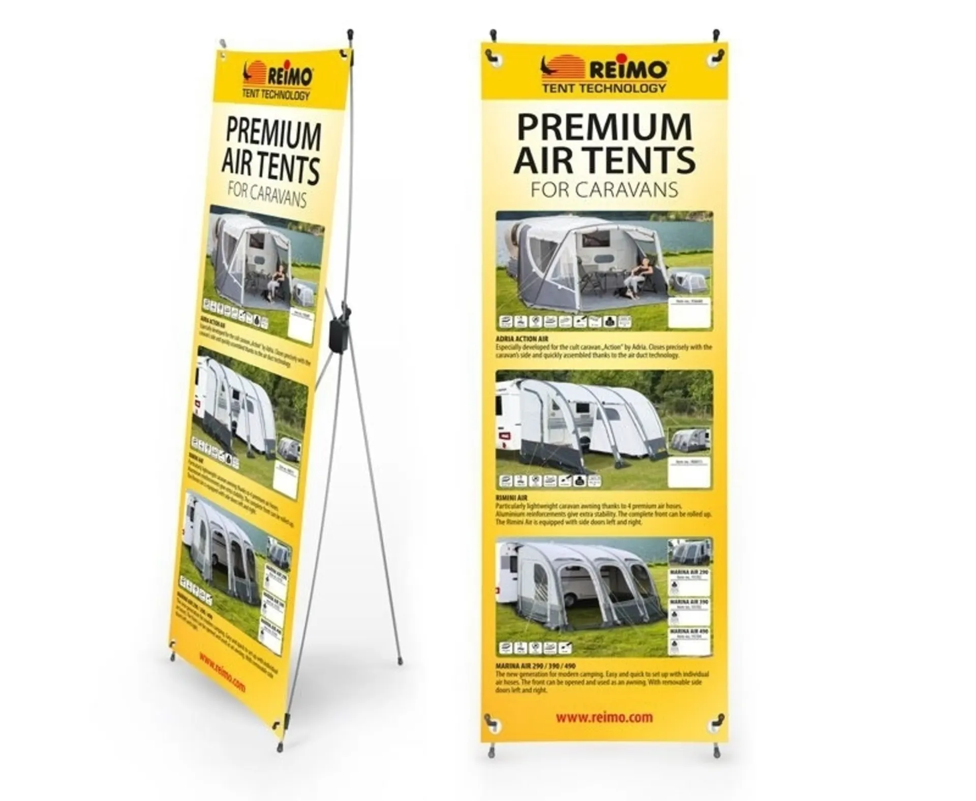Tent Tec X-Banner Luftzelt für Caravans - Werbebanner für Showroom und Messe (Grösse: 600x1800mm)
