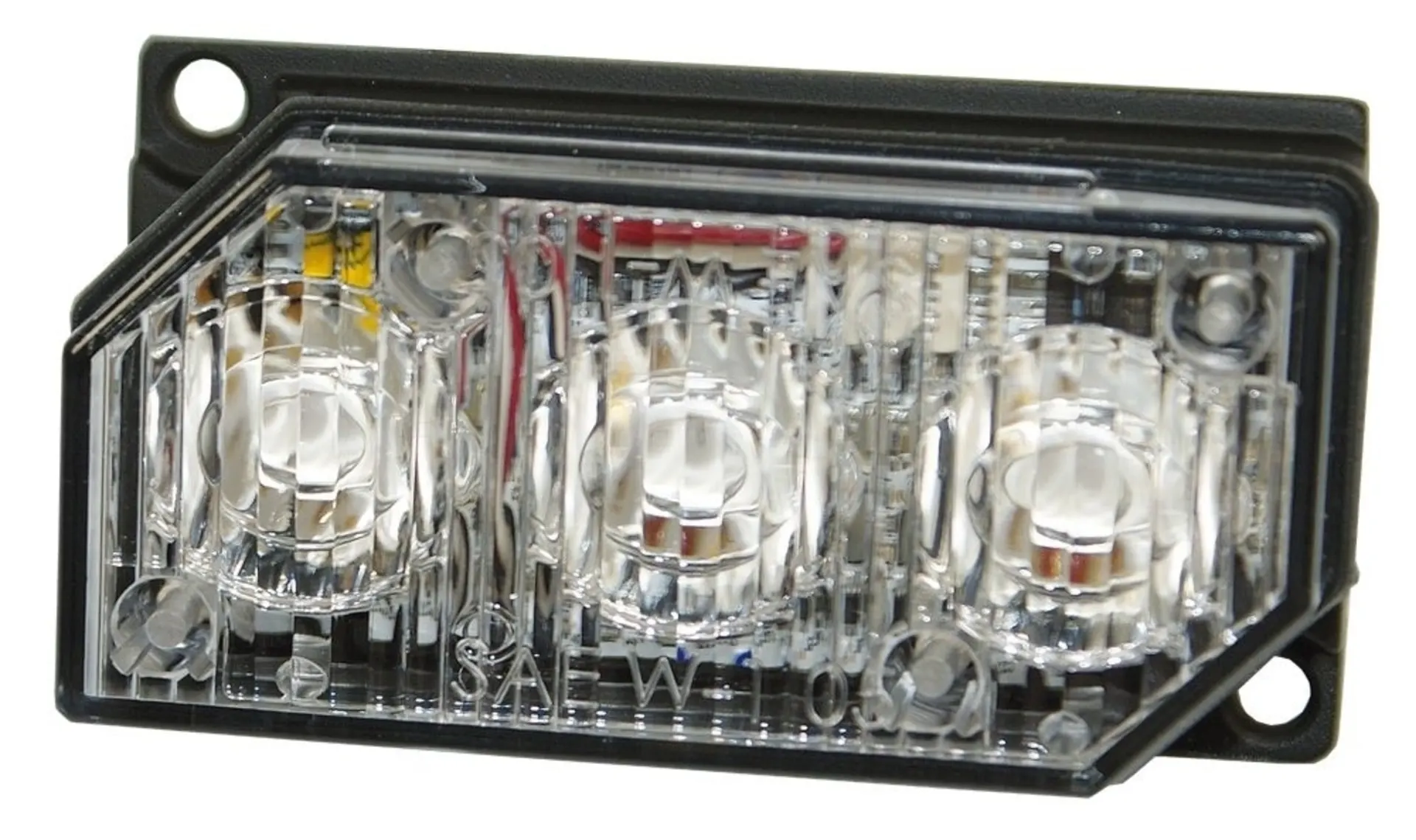 LED-Blitzleuchte gelb, ECE R65, extra stark 64x36x32mm, 10-30V, 3 LED’s, E-Zulassung
