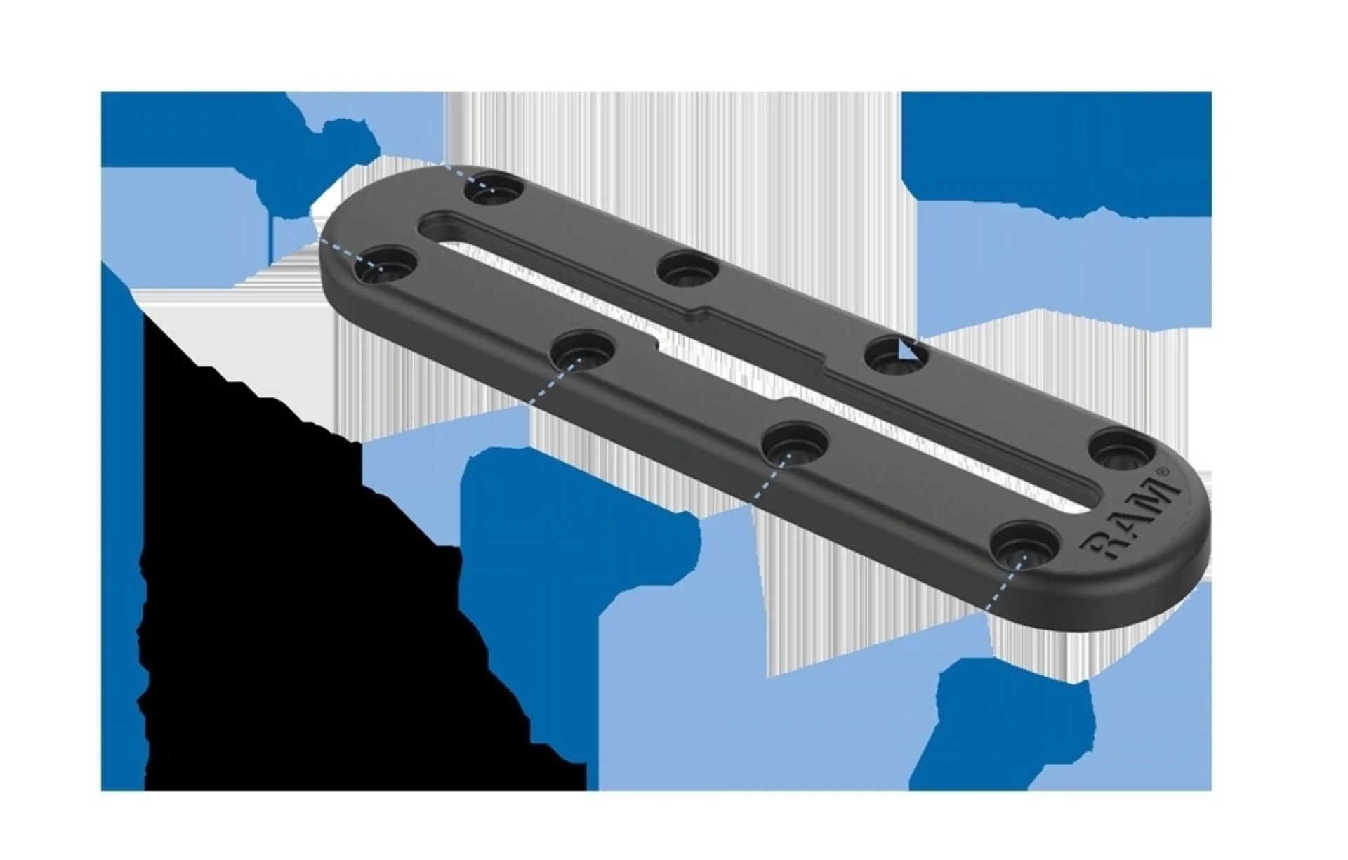RAM Mounts Tough-Track-Schiene 127 mm zur einfachen Befestigung von Basisplatten