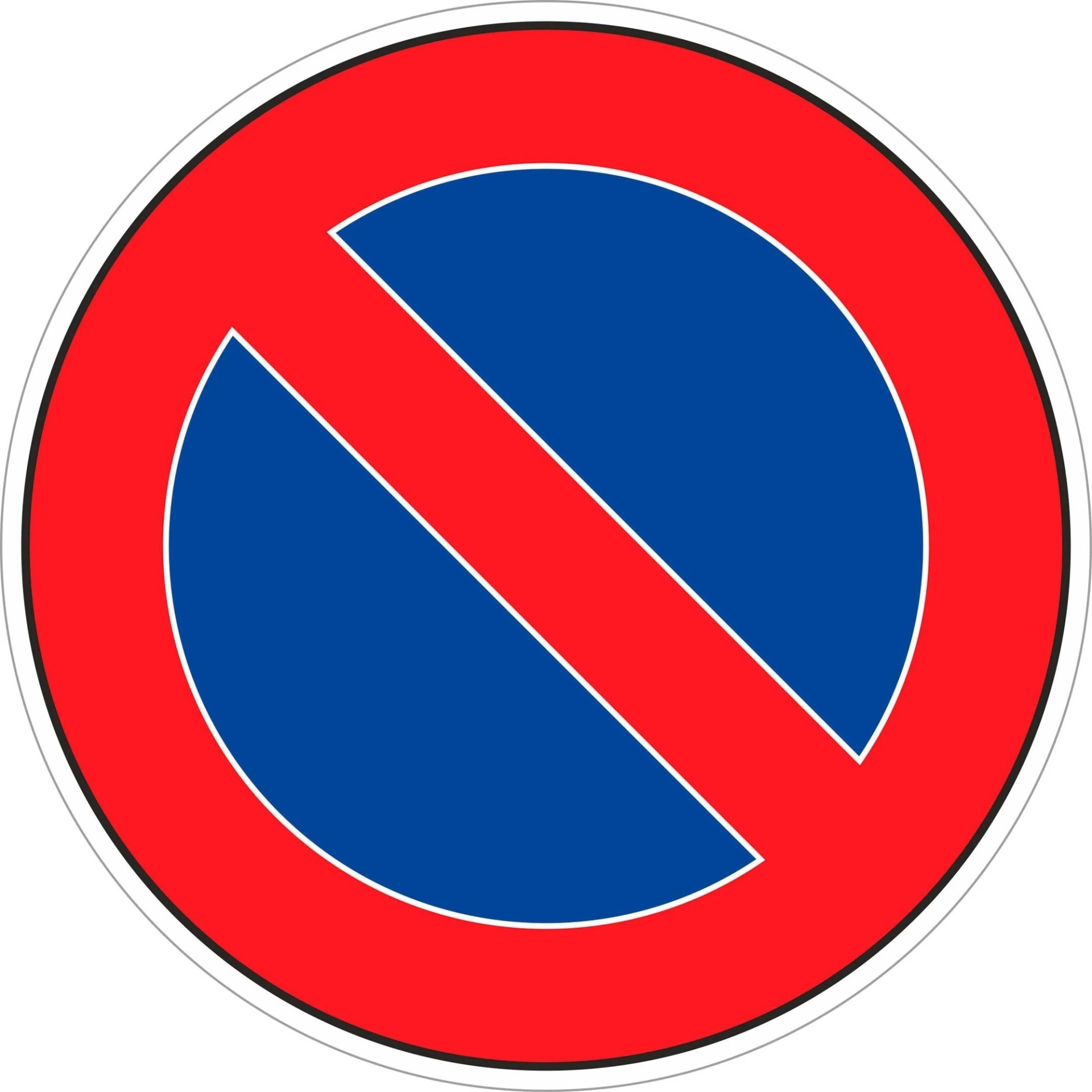 Schütz Straßenschild Parken verboten rund 95 x 95 x 0,5 mm