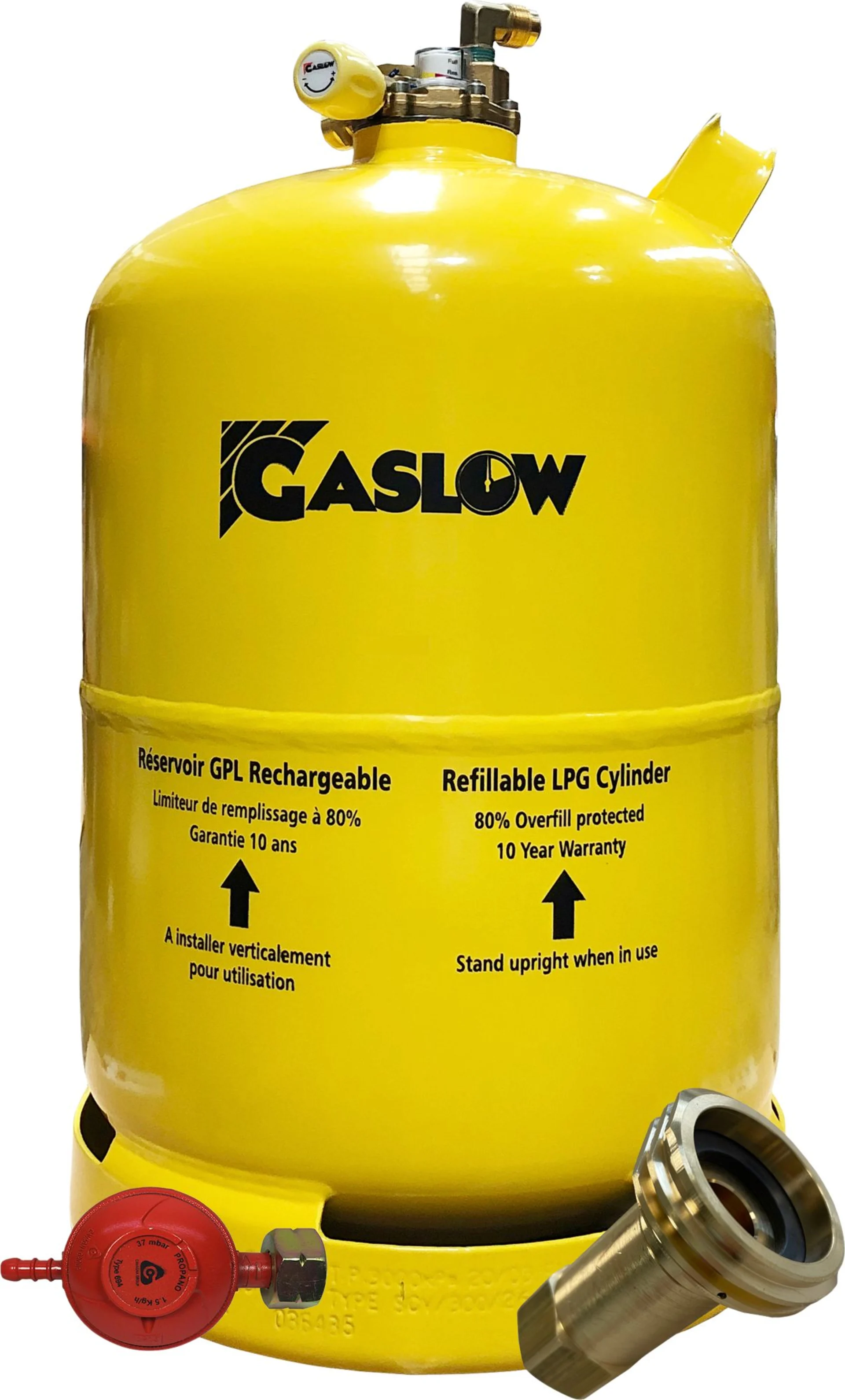 Gaslow direktbefüllbare LPG Flasche mit Multiventil 11 kg