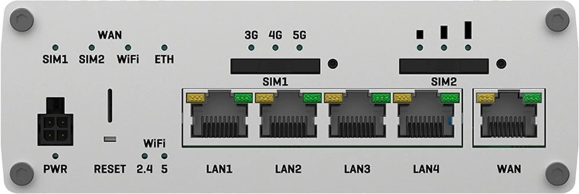 Kit complet de routeur Internet Selfsat 4G / LTE / 5G & Wi-Fi MWR 5550 jusqu'à 3,3 Gbps, avec antenne de toit 5G blanche
