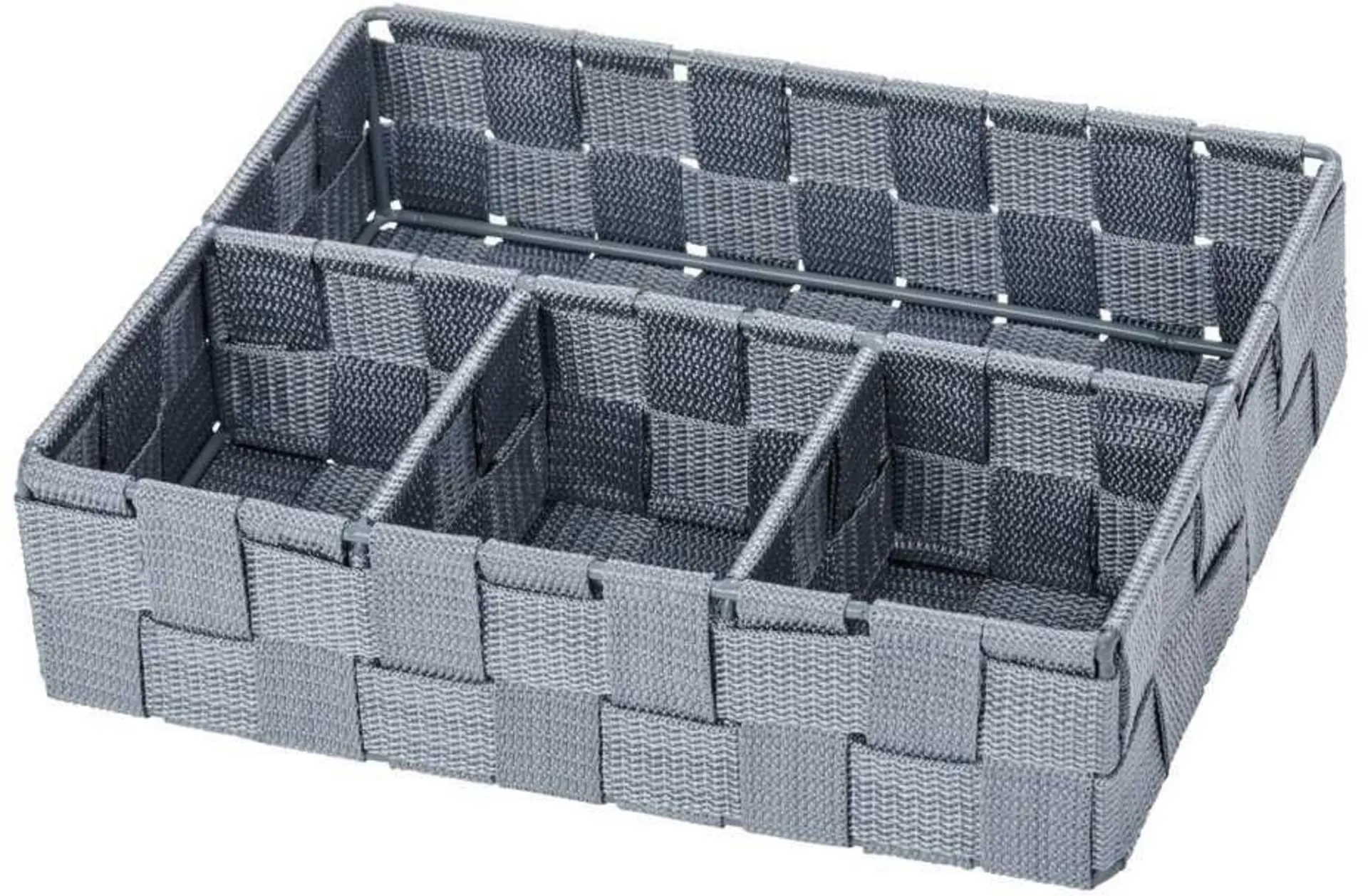 Panier de rangement Wenko Adria, petit modèle, 4 compartiments, gris