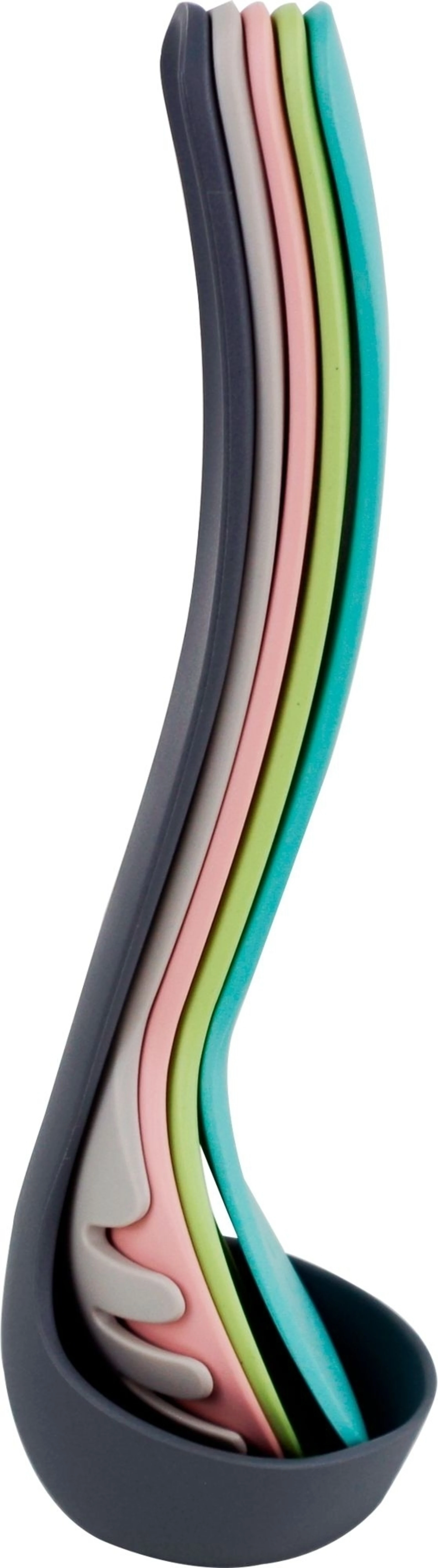 Gimex set d'ustensiles de cuisine empilables 5 pièces pastel