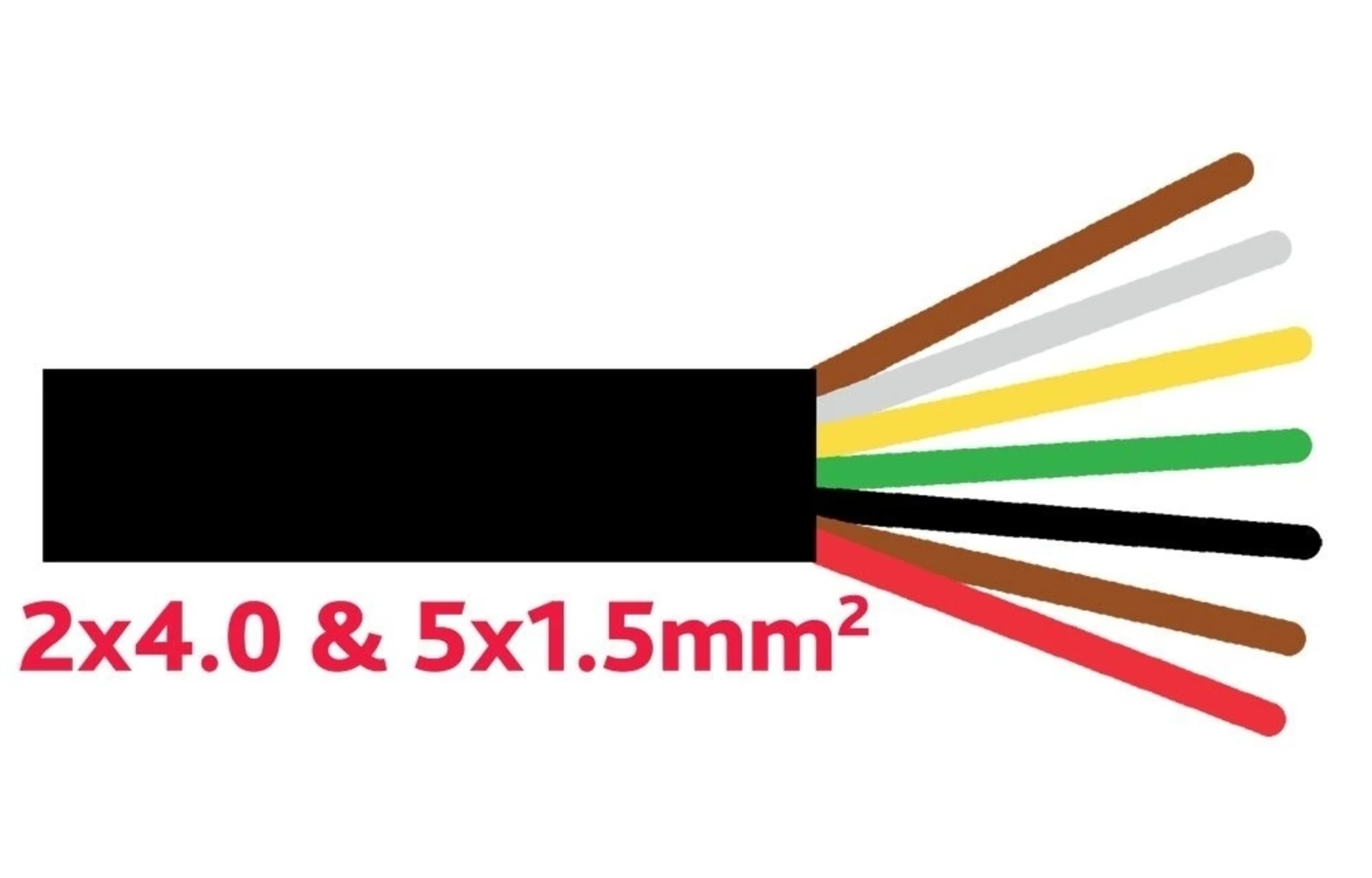EBS-Kabel 7-pol. FLRY11Y/ADR 2x4.0/5x1.5mm2 ** lieferbare Längen: 10, 20, 30, 40, 50m ** EBS-Kabel 7-pol. FLRY11Y/ADR 2x4.0/5x1.5mm2 ** lieferbare Längen: 10, 20, 30, 40, 50m **
