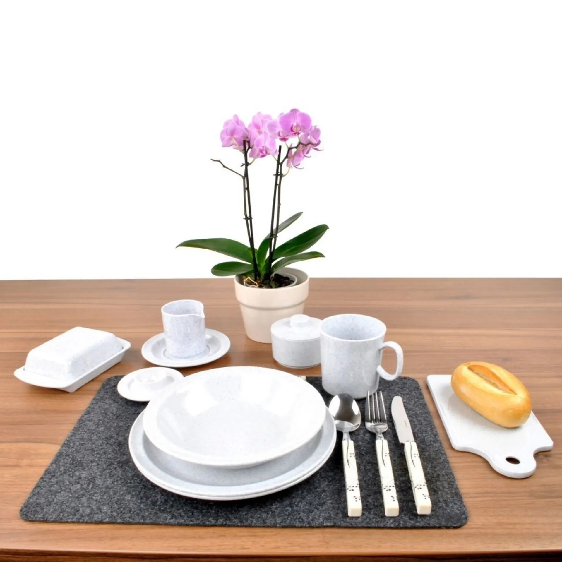 Geschirrserie Granit uni Steak/Pizzateller