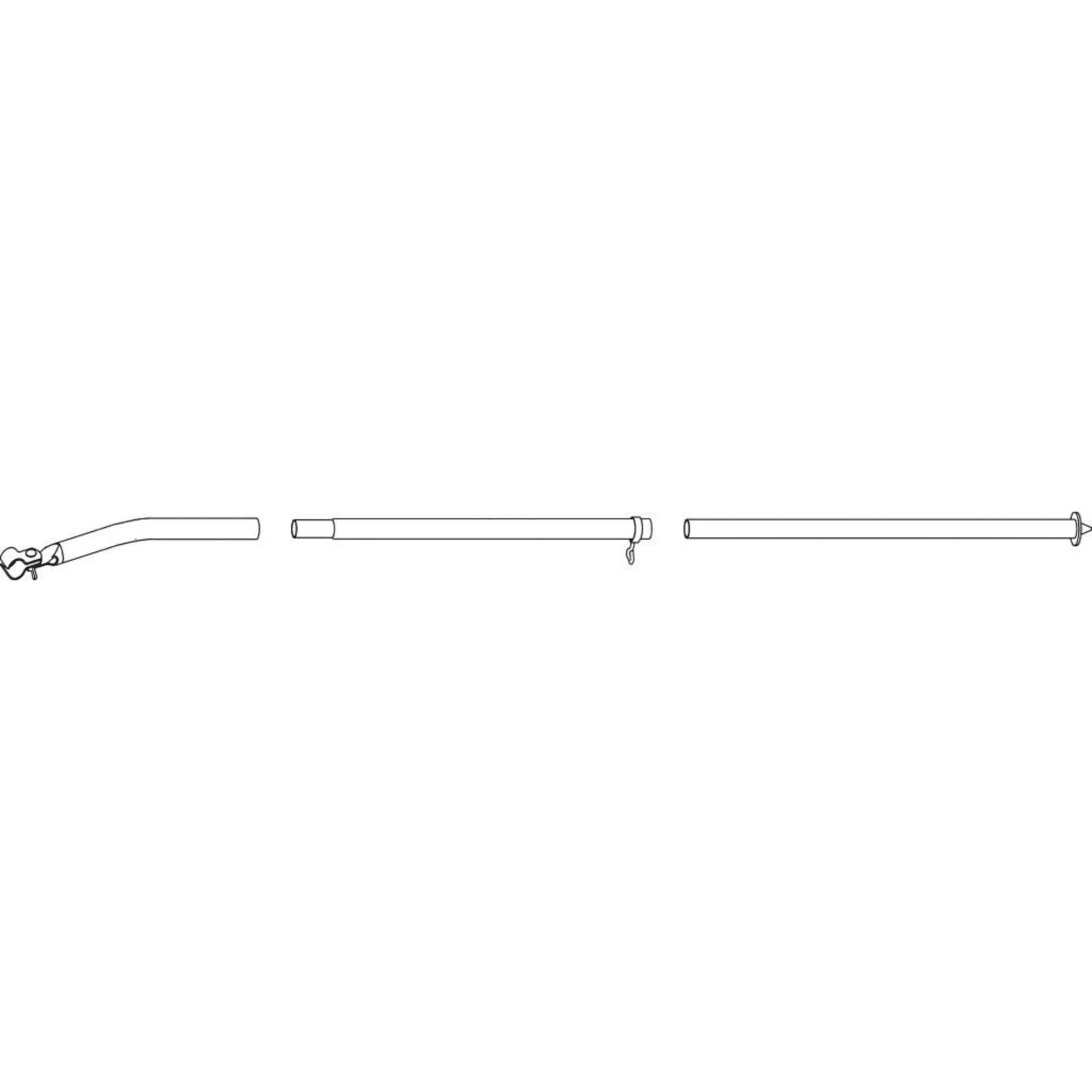 Andruckstange für Dauervorzelt 22 mm 165-260 cm