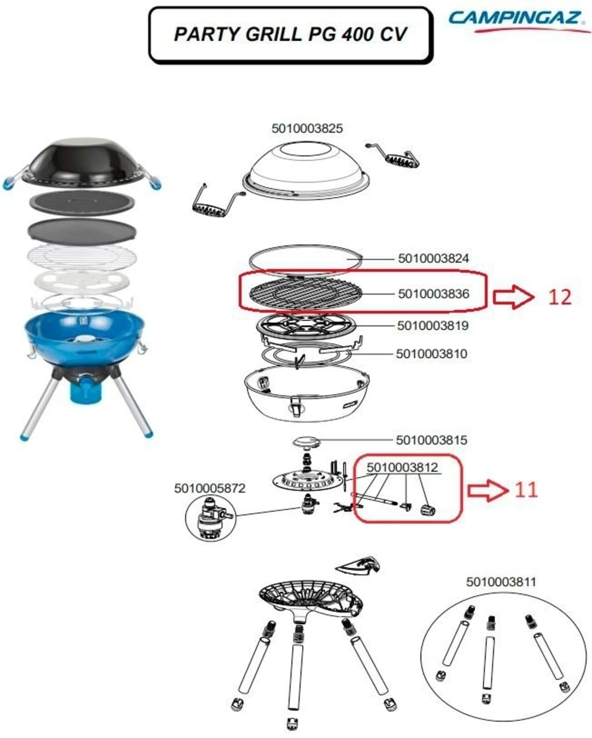 Camping Gaz Grille de cuisson