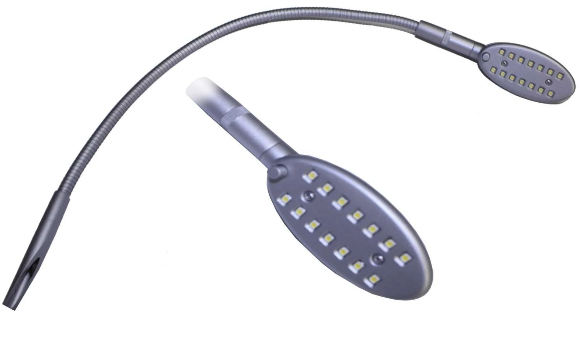 Dimatec lampe col de cygne LED 1 watt argent