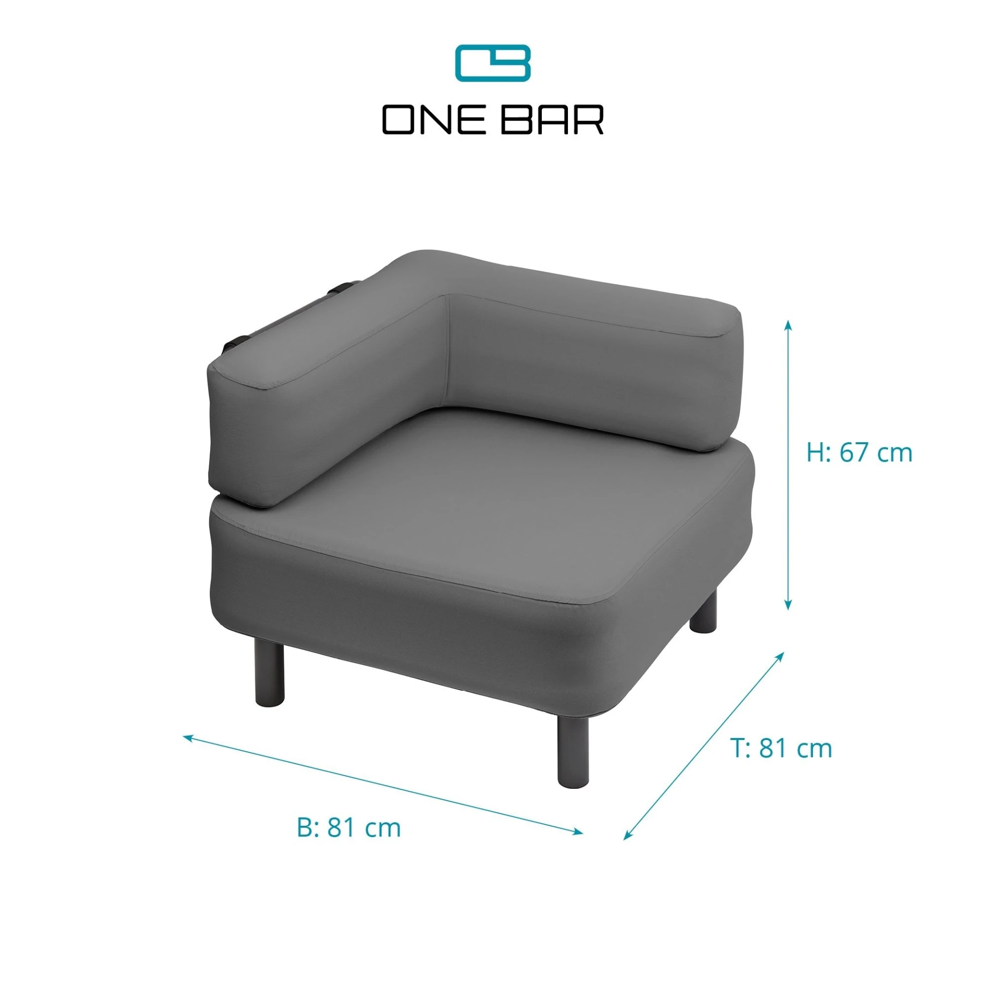 One bar Grundelement 1 Hocker Gestell One bar Grundelement 1 Hocker Gestell