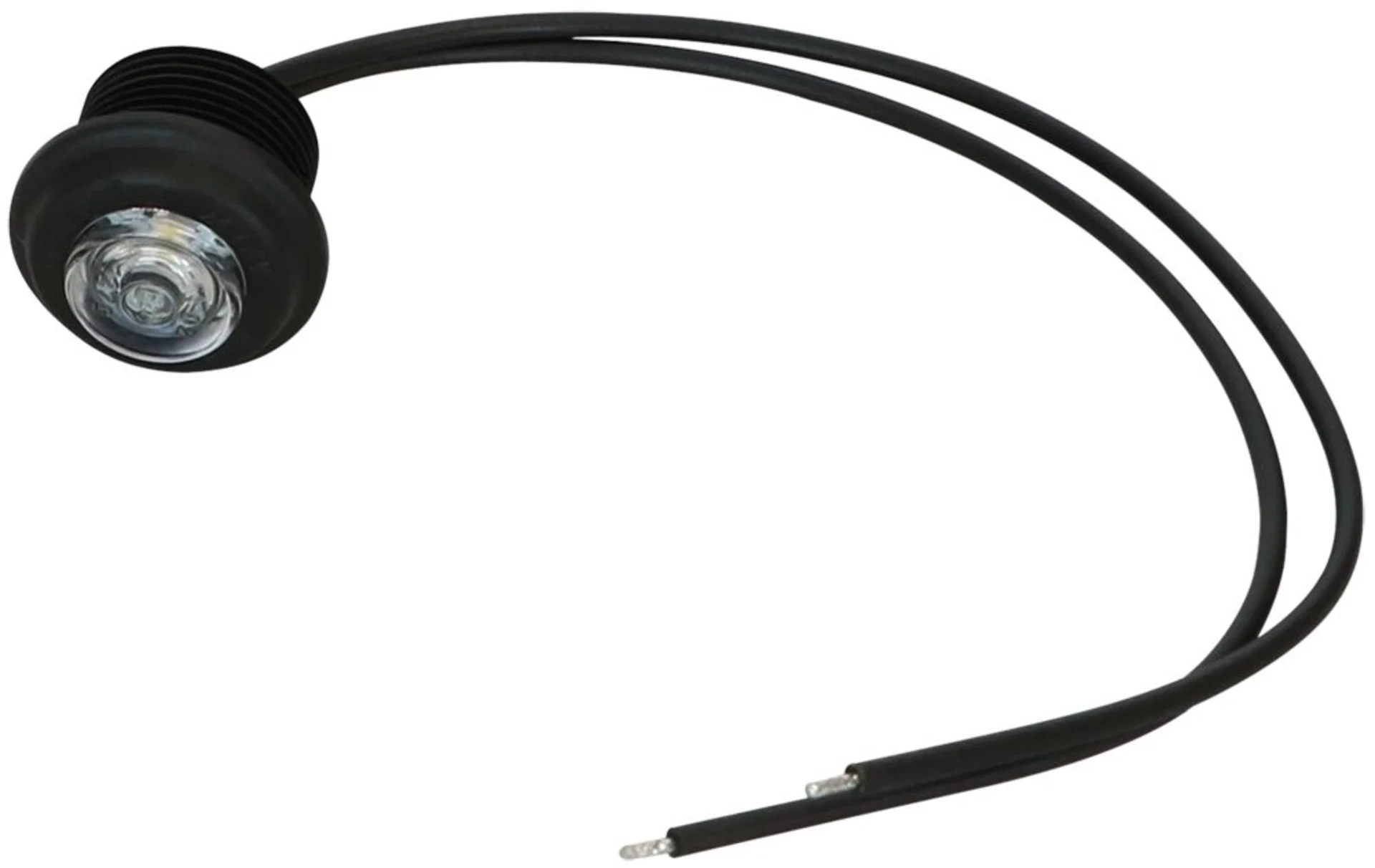 WAS - LED-Seitenmarkierleuchte gelb 12/24V ø 29 x 9.4mm, Kabel 220mm, IP68