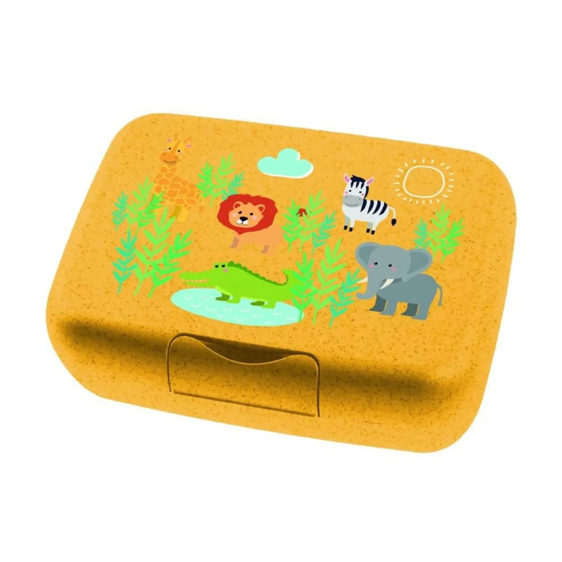 Koziol Candy L Box Lunchbox / Brotdose mit Trennschale Afrika organic yellow