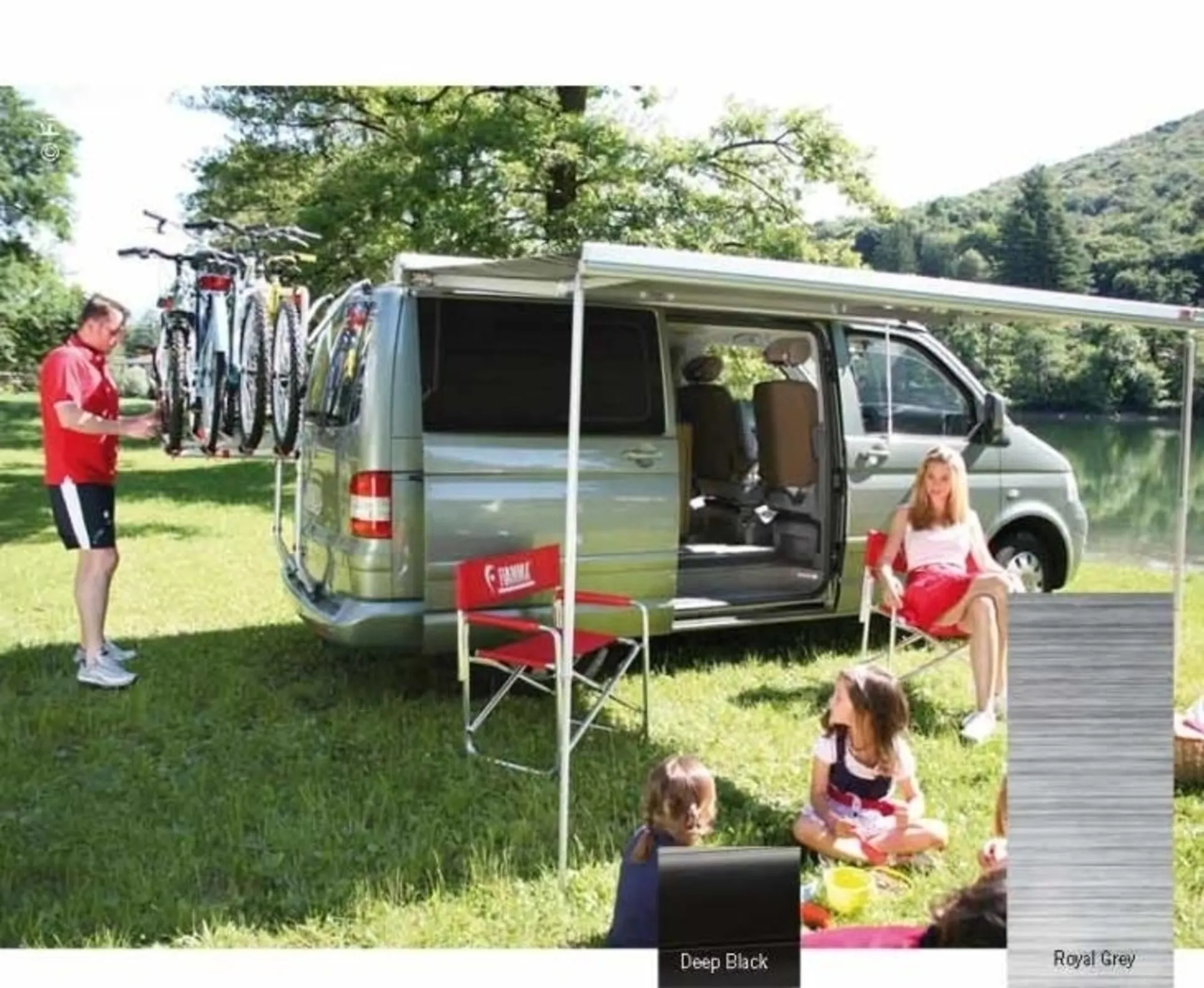 Store Fiamma F45s Deep Black pour VW T5/T6 Califo