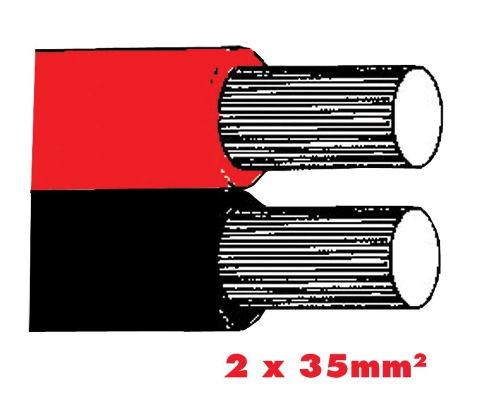 Twinflex 2x35mm2 Batteriekabel rot/sz.