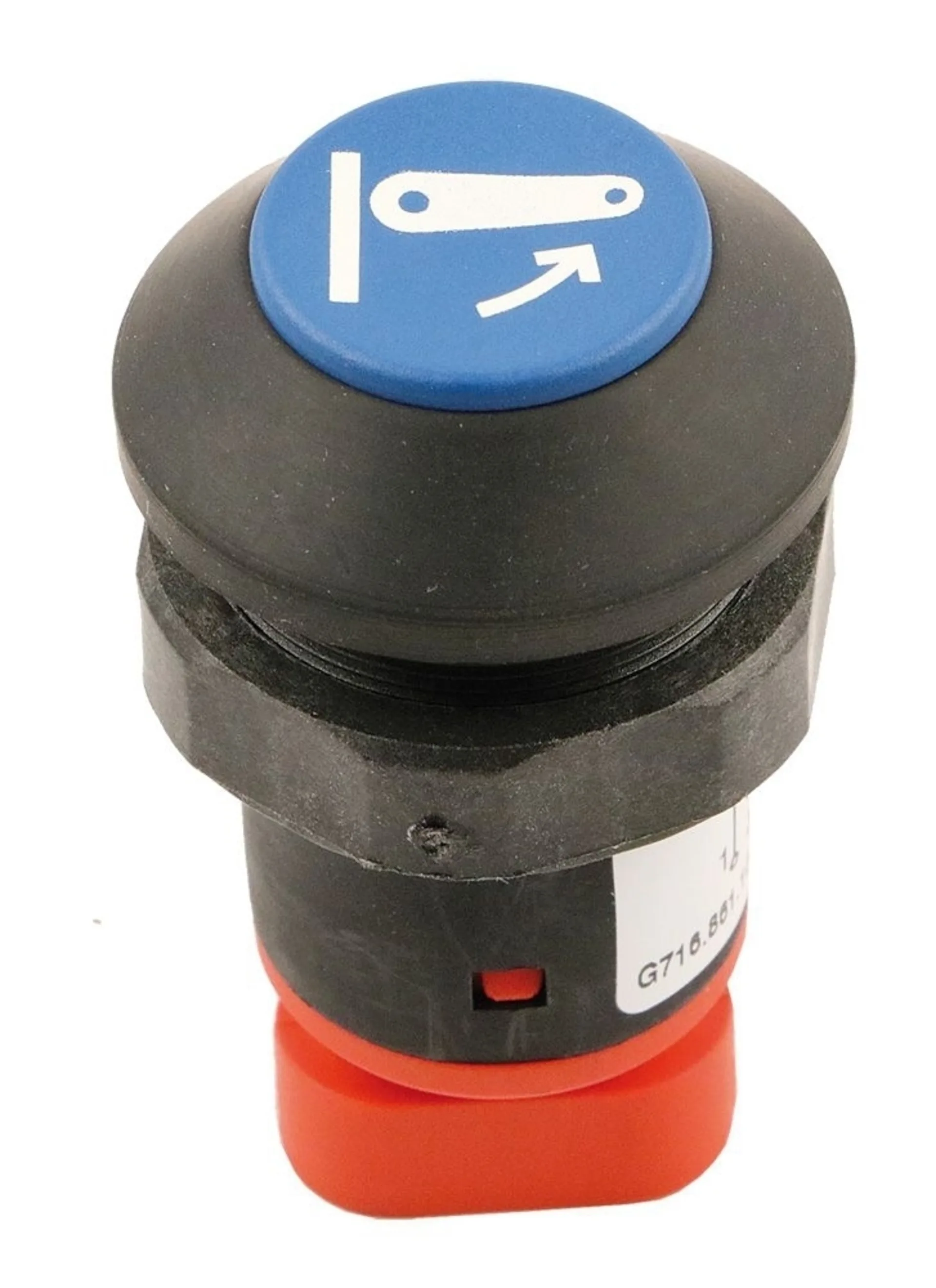 Bouton poussoir Pneutron DTW "lever la barre de coupe bleu"