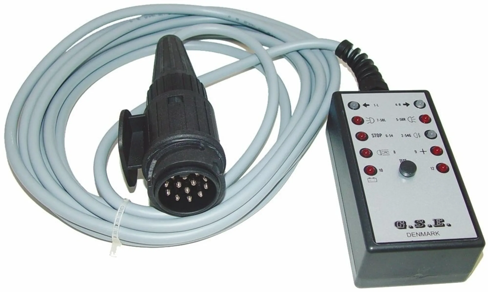 Anhänger-Steckdosen-Tester 13-p. 12V 13-Poler *mit Belastung* 5m Kabel Anhänger-Steckdosen-Tester 13-p. 12V 13-Poler *mit Belastung* 5m Kabel