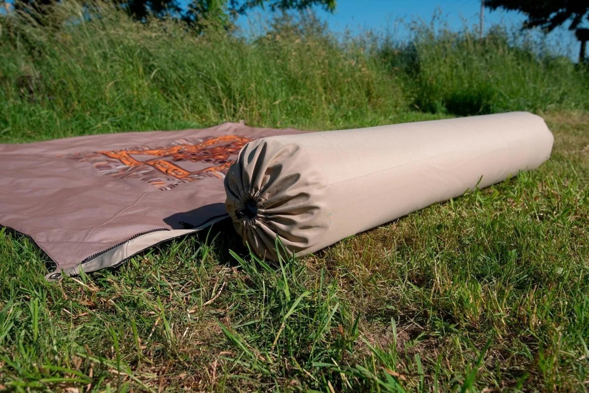 Bent rouleau de coussins Zip-XL Lounger ocre