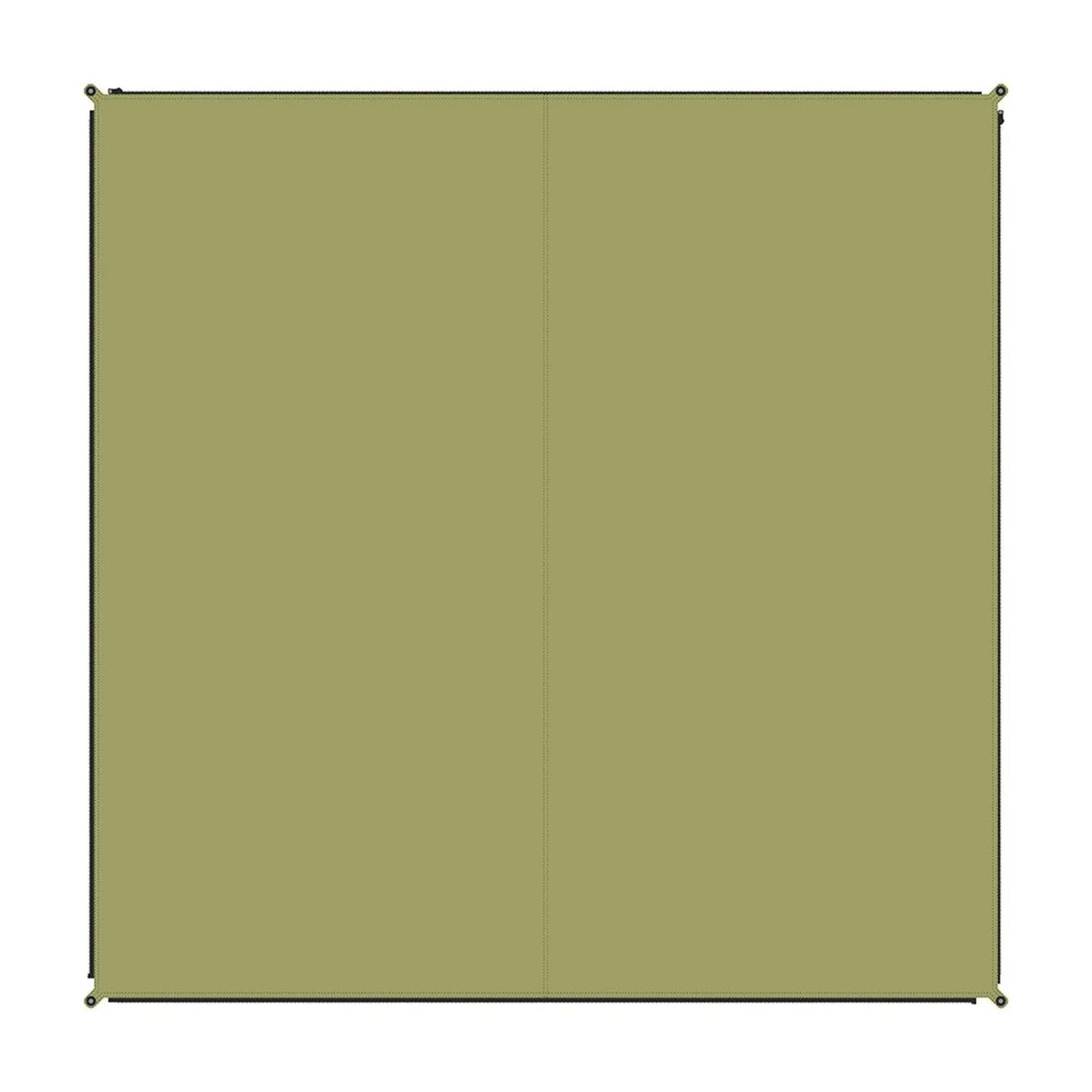Tapis modulable Zip Carpet 250 x 250 cm, couleur Moose