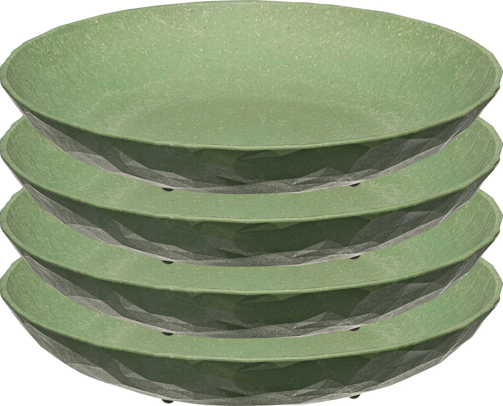 Koziol Club Plate Teller 220 mm 4-tlg. (tief) - Nature Leaf Green