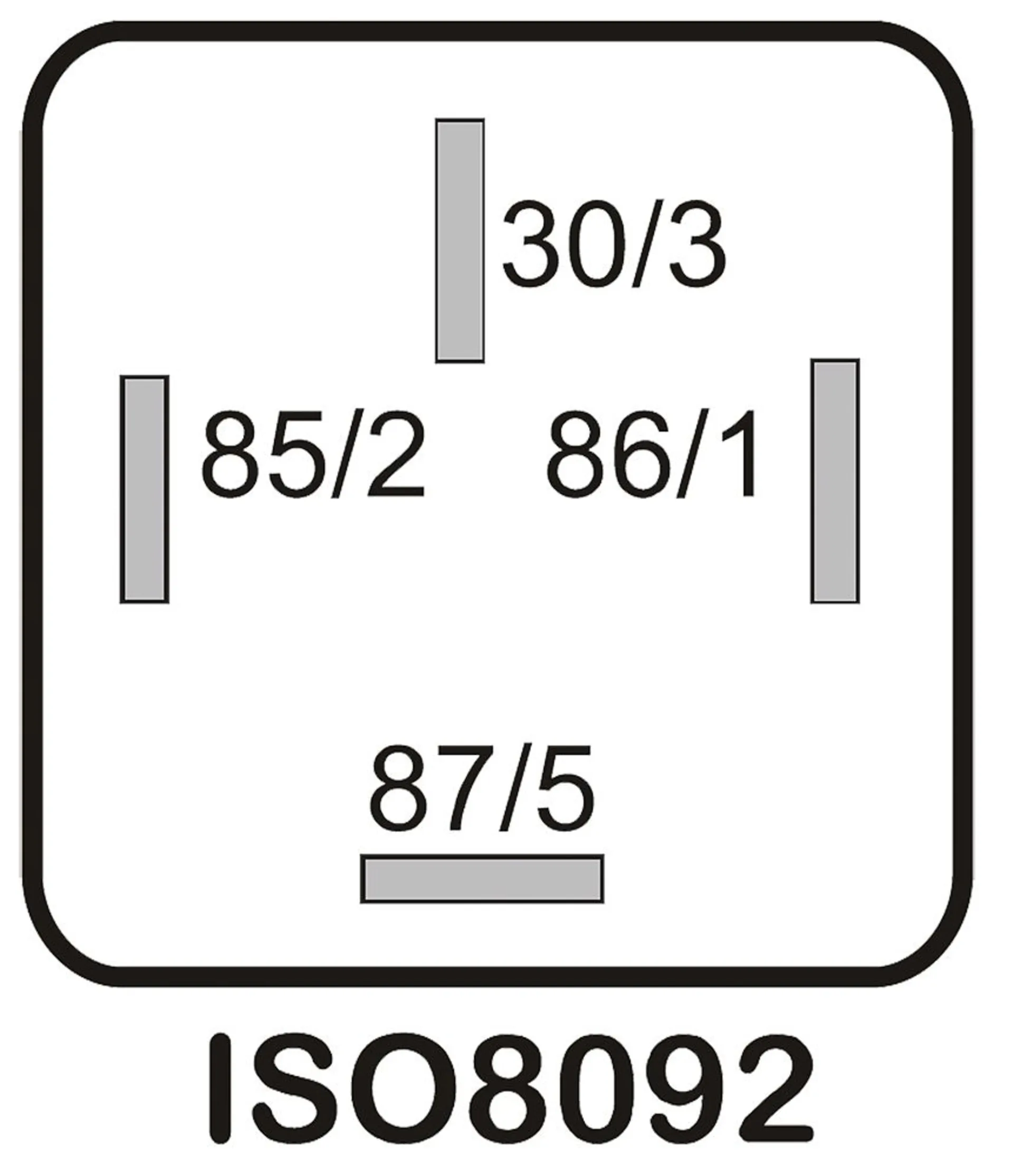 Mini-relais 12V 40A, 0-1, 2x87, avec diode