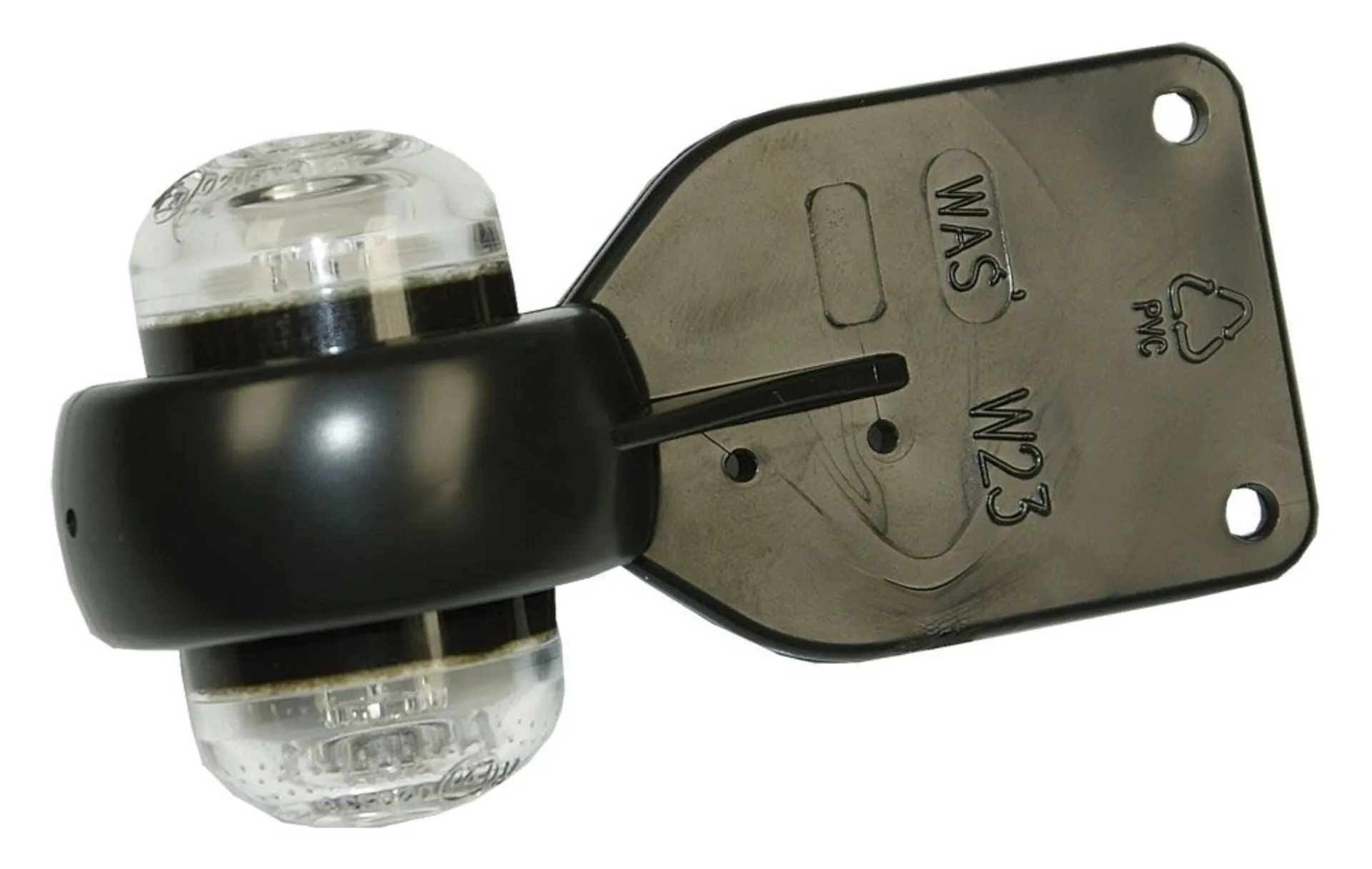 WAS W23 - LED-Umrissleuchte rt/ws 12/24V mit 0.5m Kabel Gummipendel, L+R, IP68