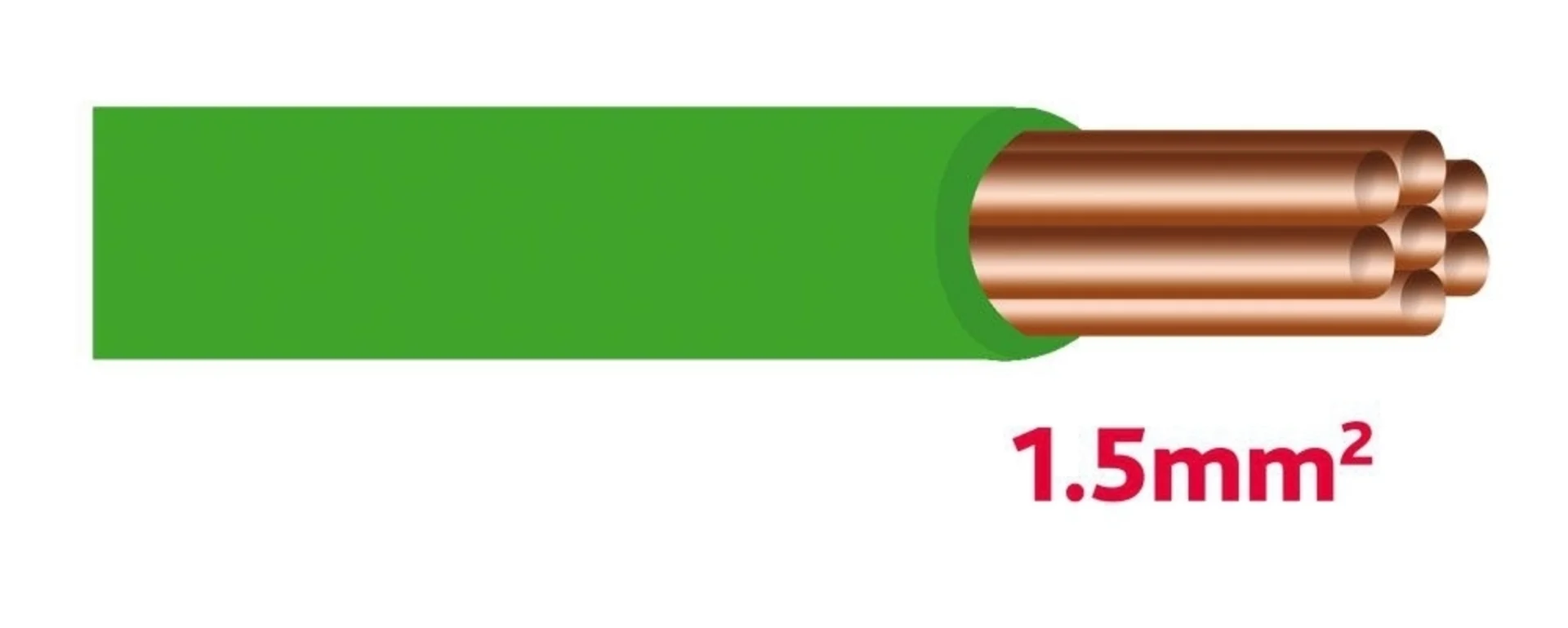 SGF Câble lumineux pour voiture 1.5mm2 vert