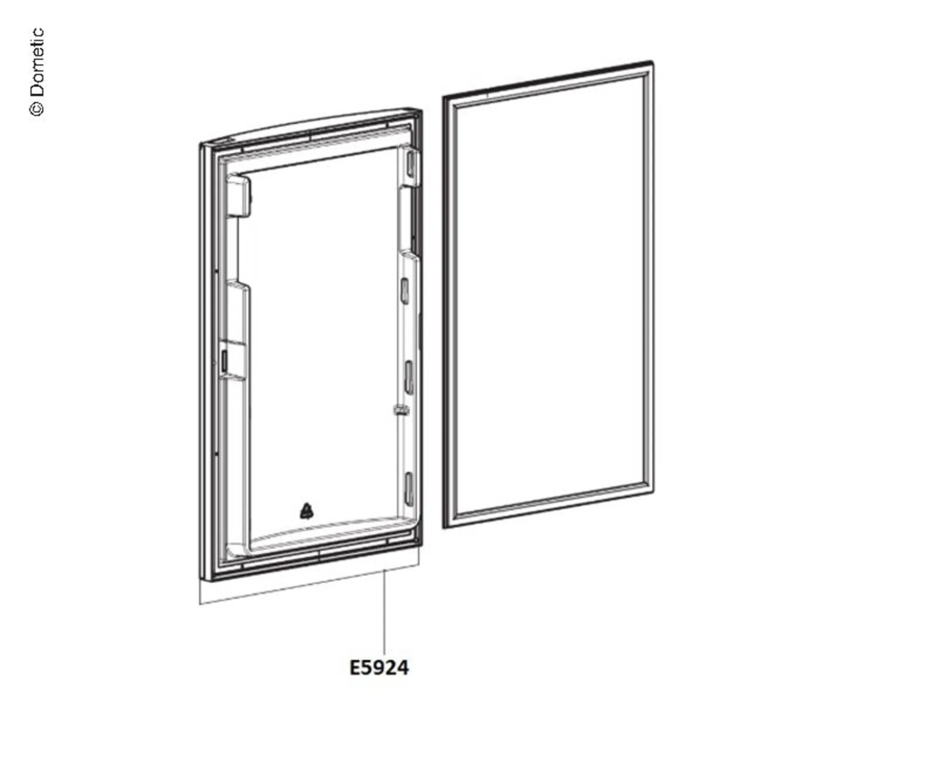 Silberne Dekorplatte für Kühlschrank - RM8501 / 71327
