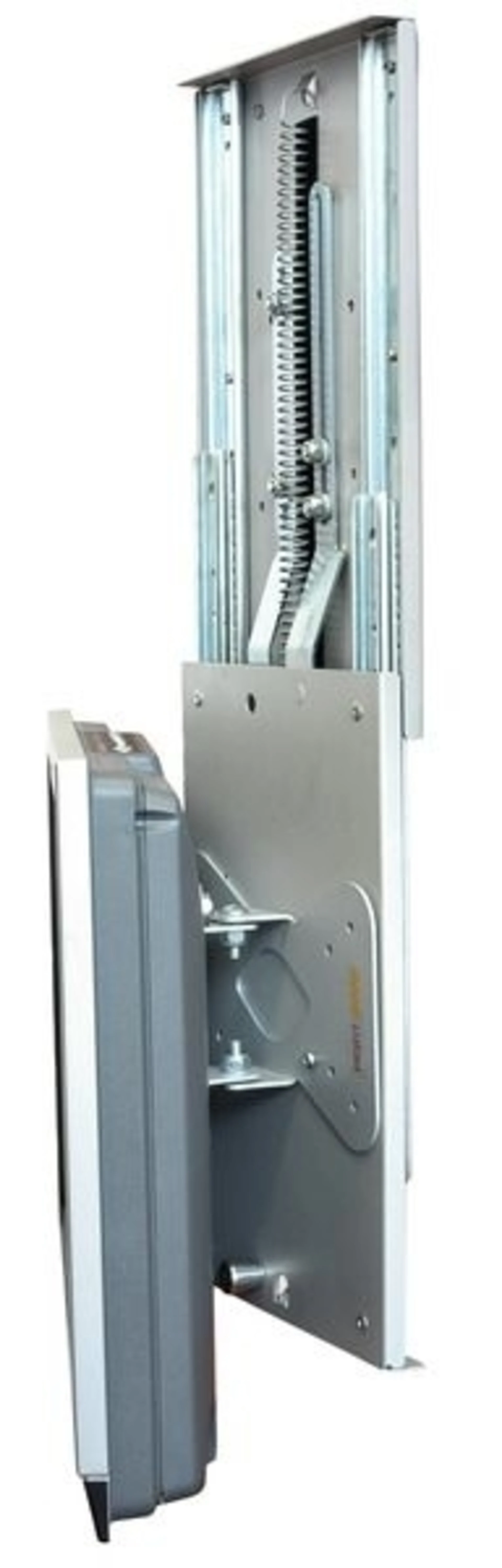 Support TV extensible en argent avec fonction de rotation et de blocage