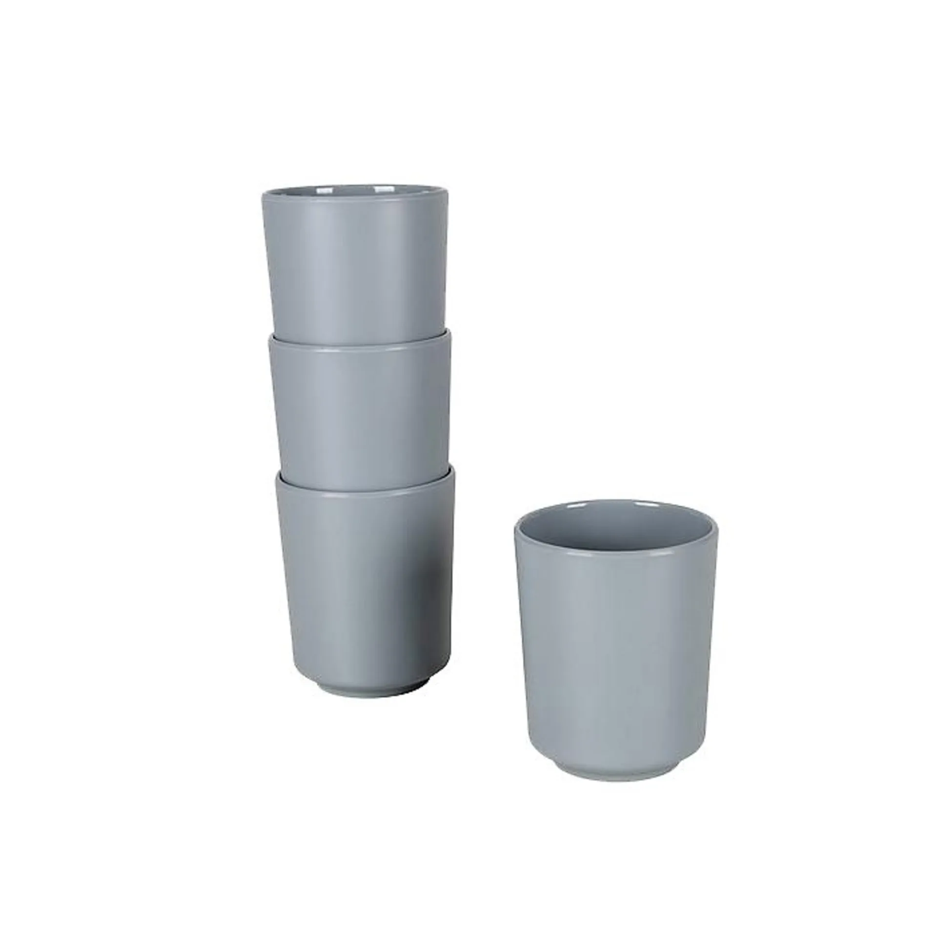 Bo-Camp Patom set de vaisselle en mélamine 16 pcs. gris