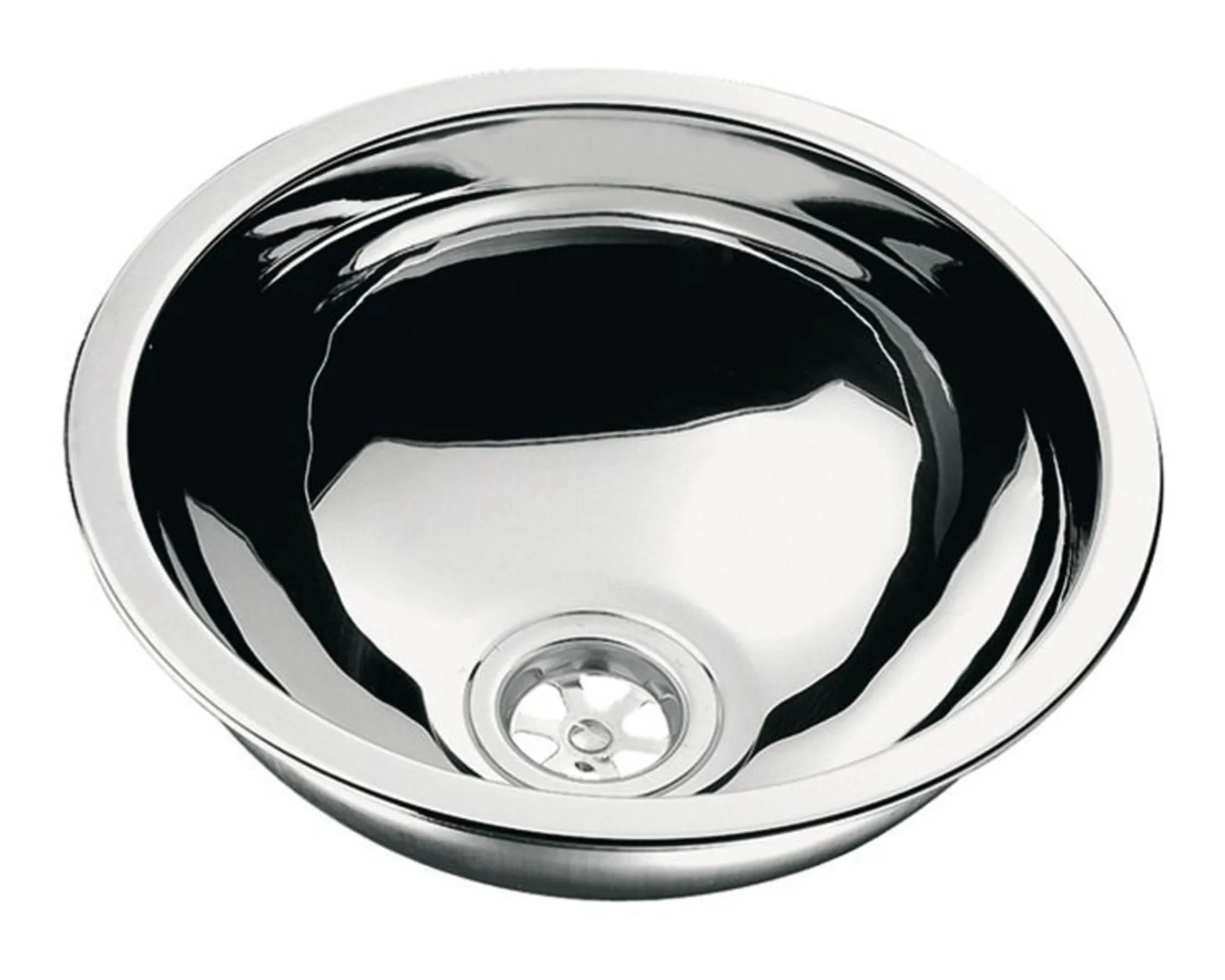 Evier encastré rond en acier inoxydable de 26cm de diamètre