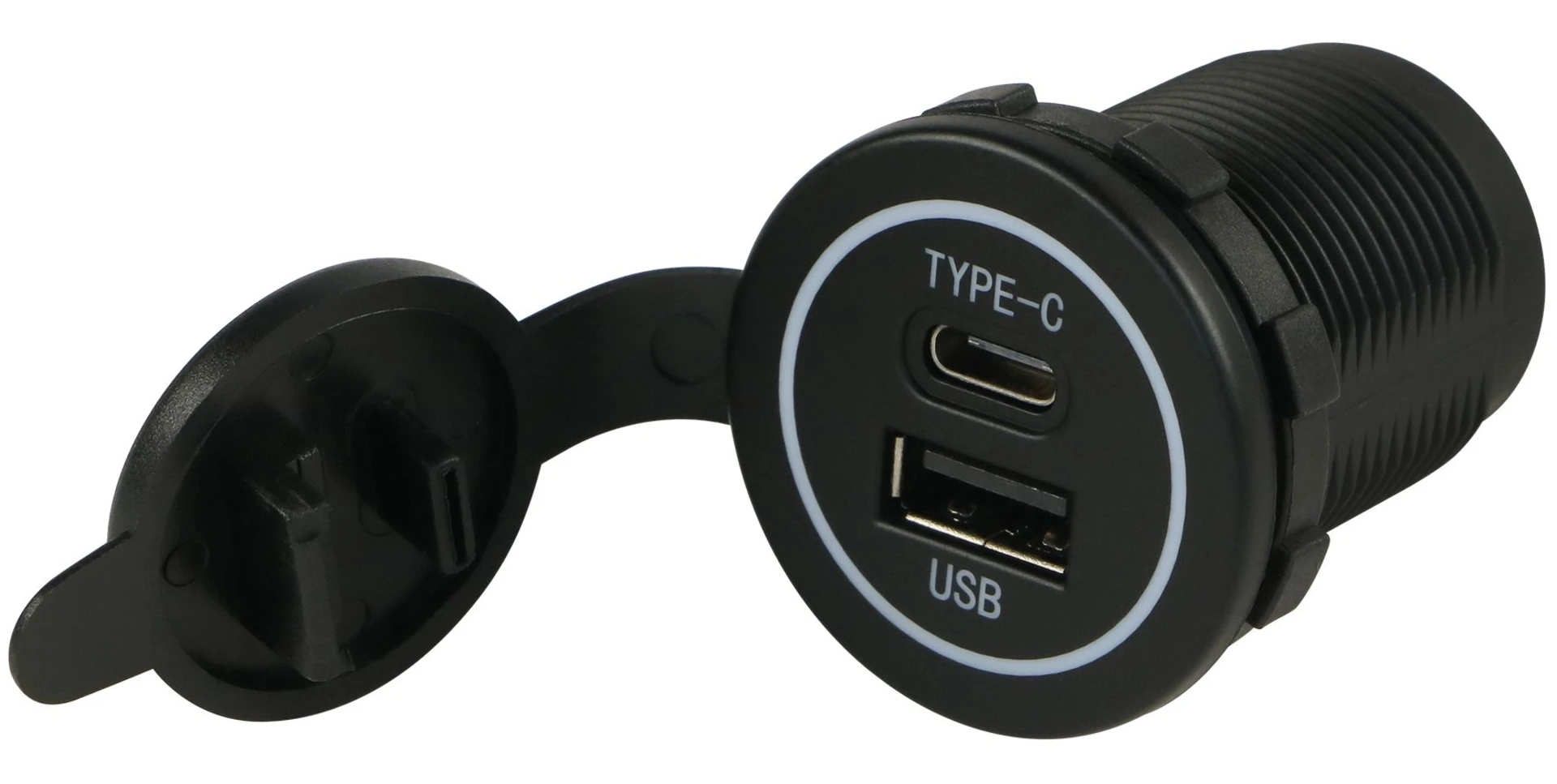 Einbausteckdose 1x USB-A und 1x USB-C