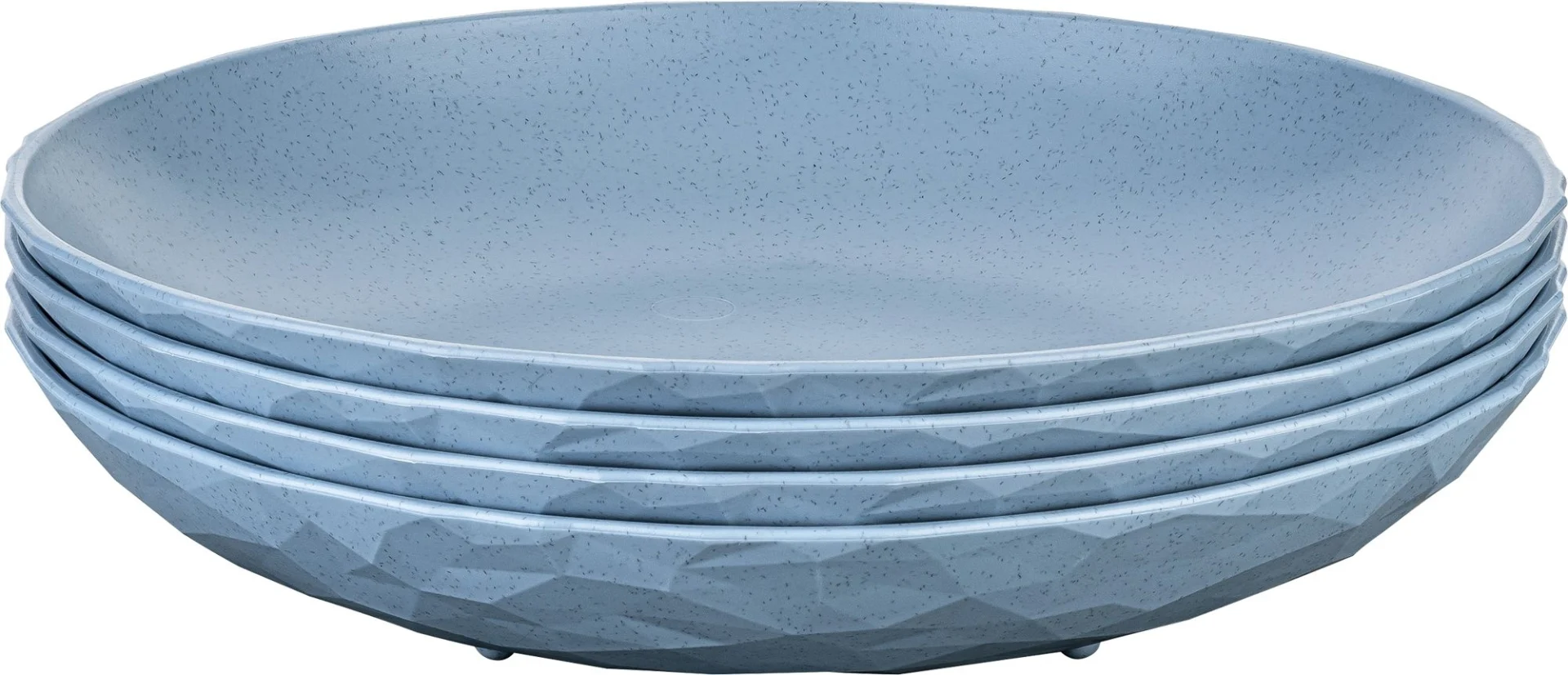 Koziol Tellerset Club Plate 4 teilig tief 220 mm Nature flower blue Koziol Tellerset Club Plate 4 teilig tief 220 mm Nature flower blue