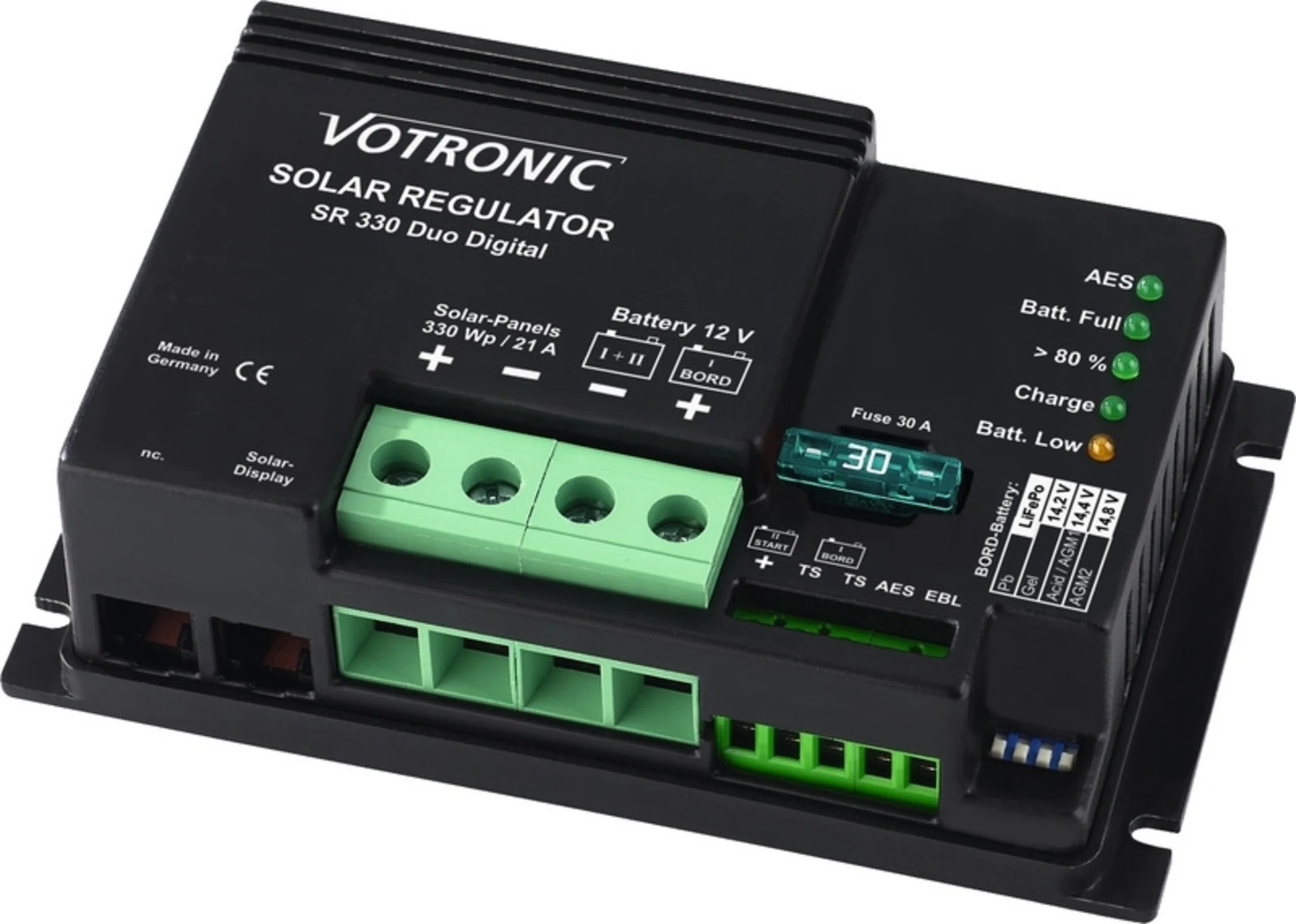 Votronic Régulateur de charge solaire SR 330 Duo Digital