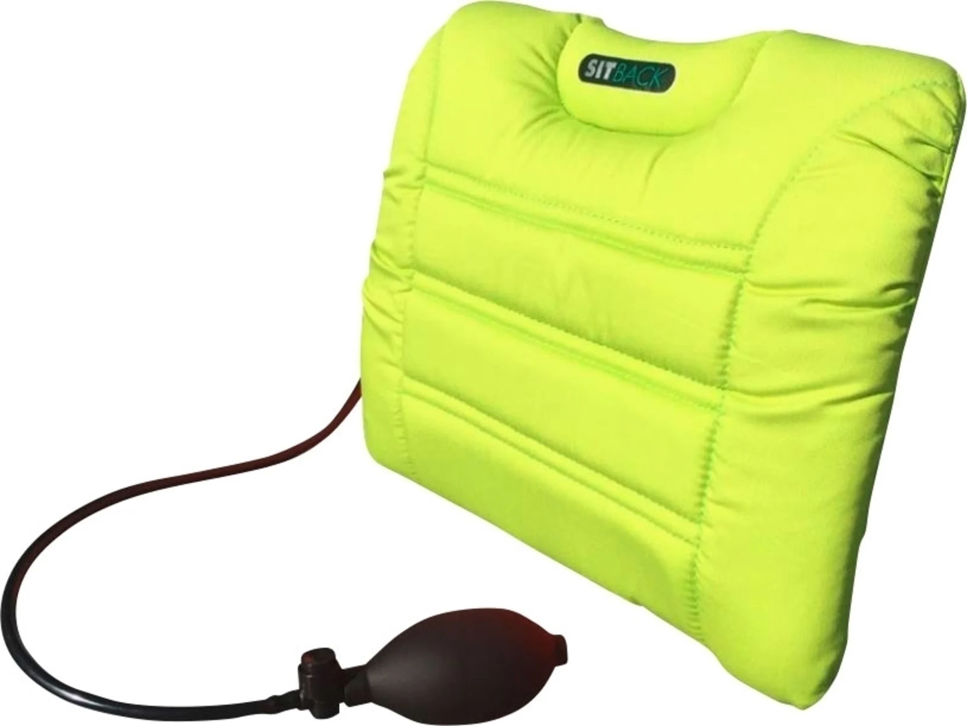 Coussin de dossier Sitback Air Living pour voiture, 31 x 26 cm, vert fluo