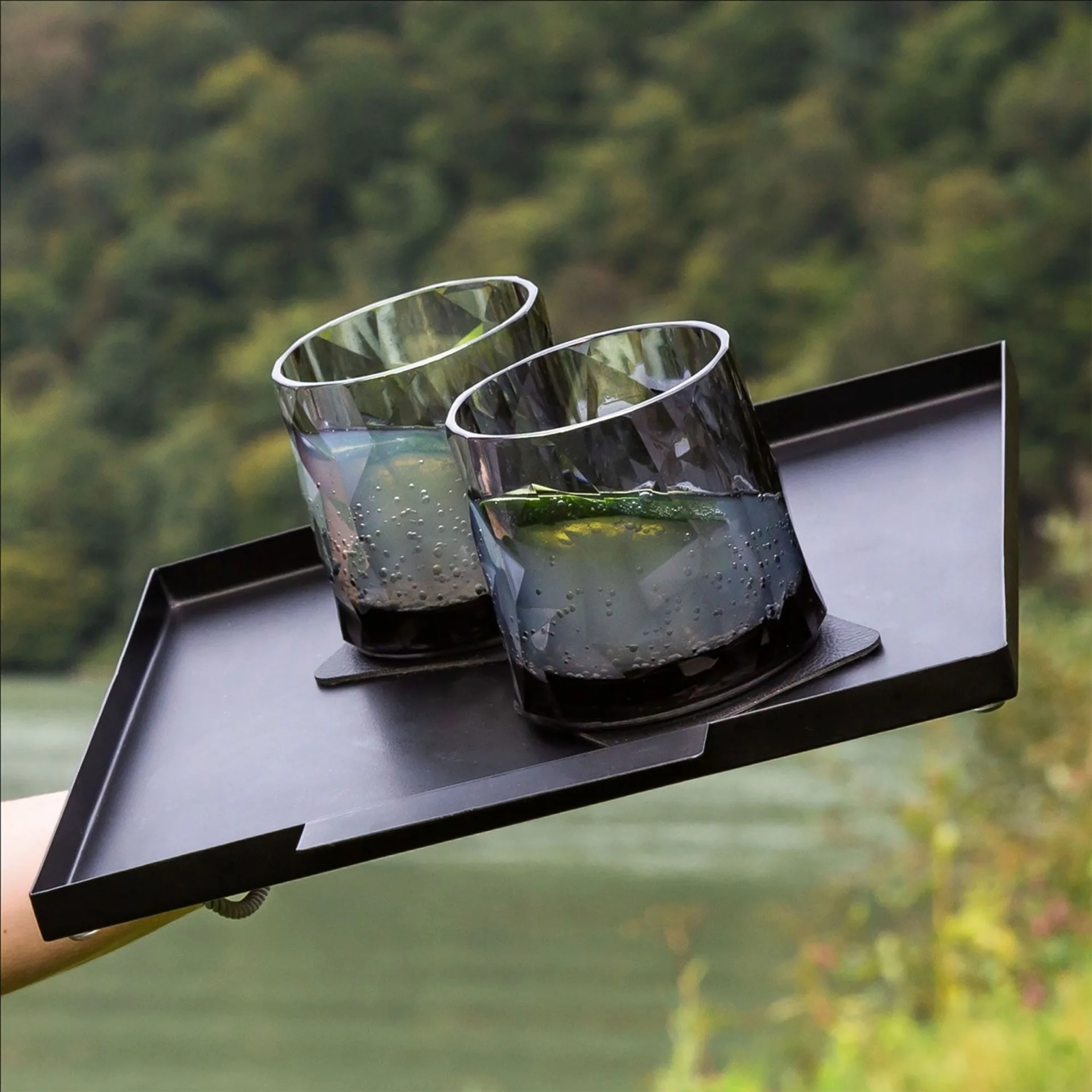 silwy® Magnet-Tumbler-Kunststoffgläser 2 Stk. Grau (250 ml)